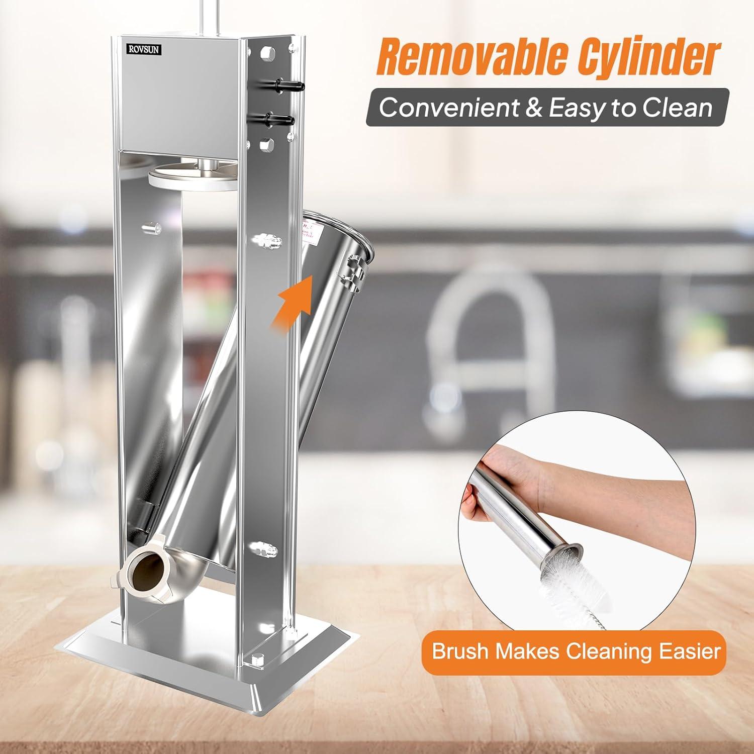 Embutidora Manual ROVSUN 3L Acero Inoxidable 2 Velocidades