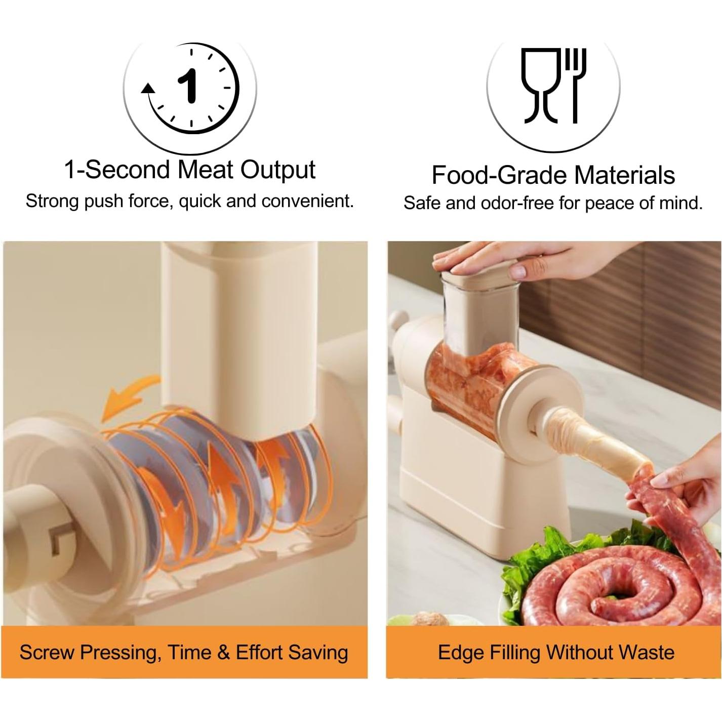 Embutidora de Salchichas ORIXA 0,99 kg 2 en 1 para Casa