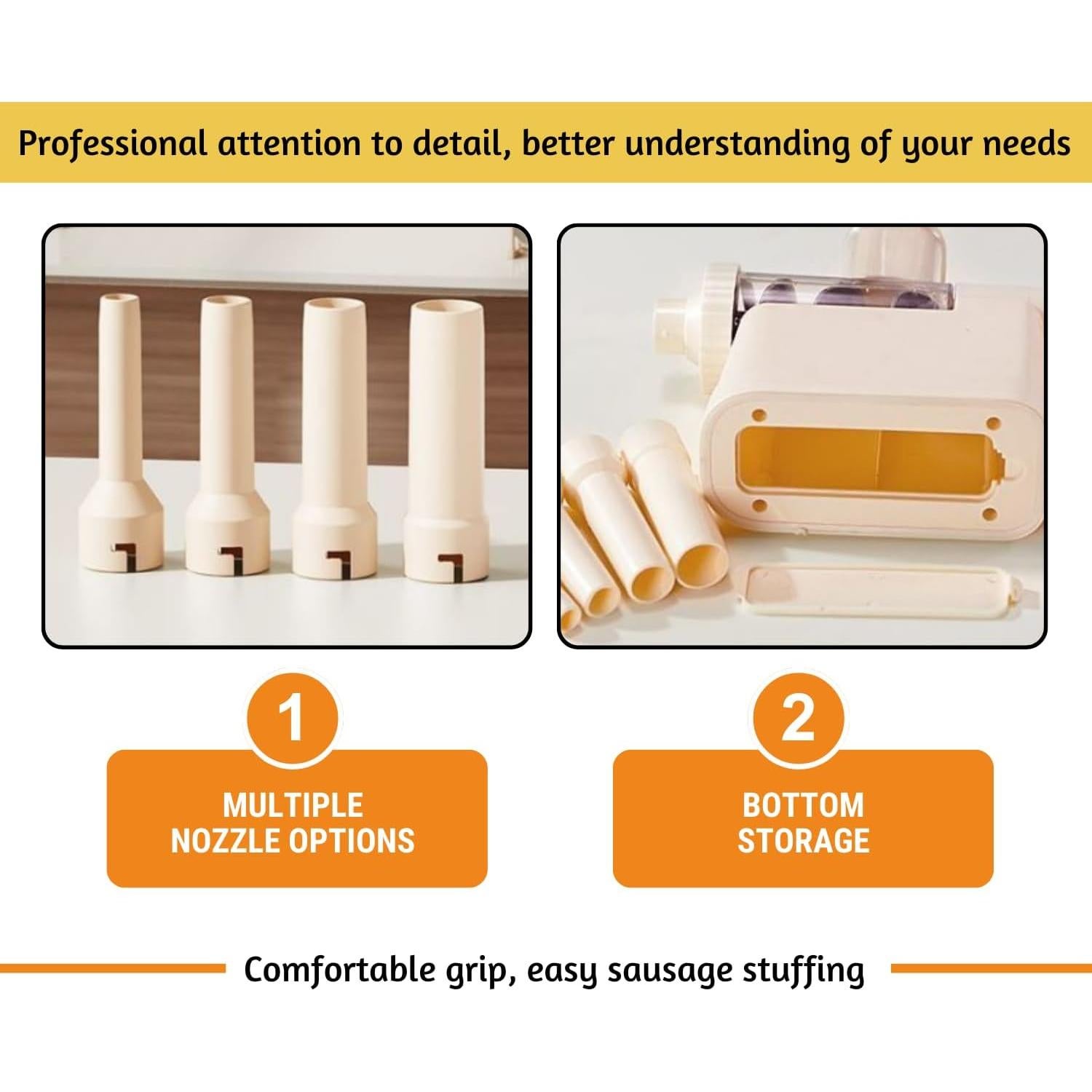 Embutidora de Salchichas ORIXA 0,99 kg 2 en 1 para Casa