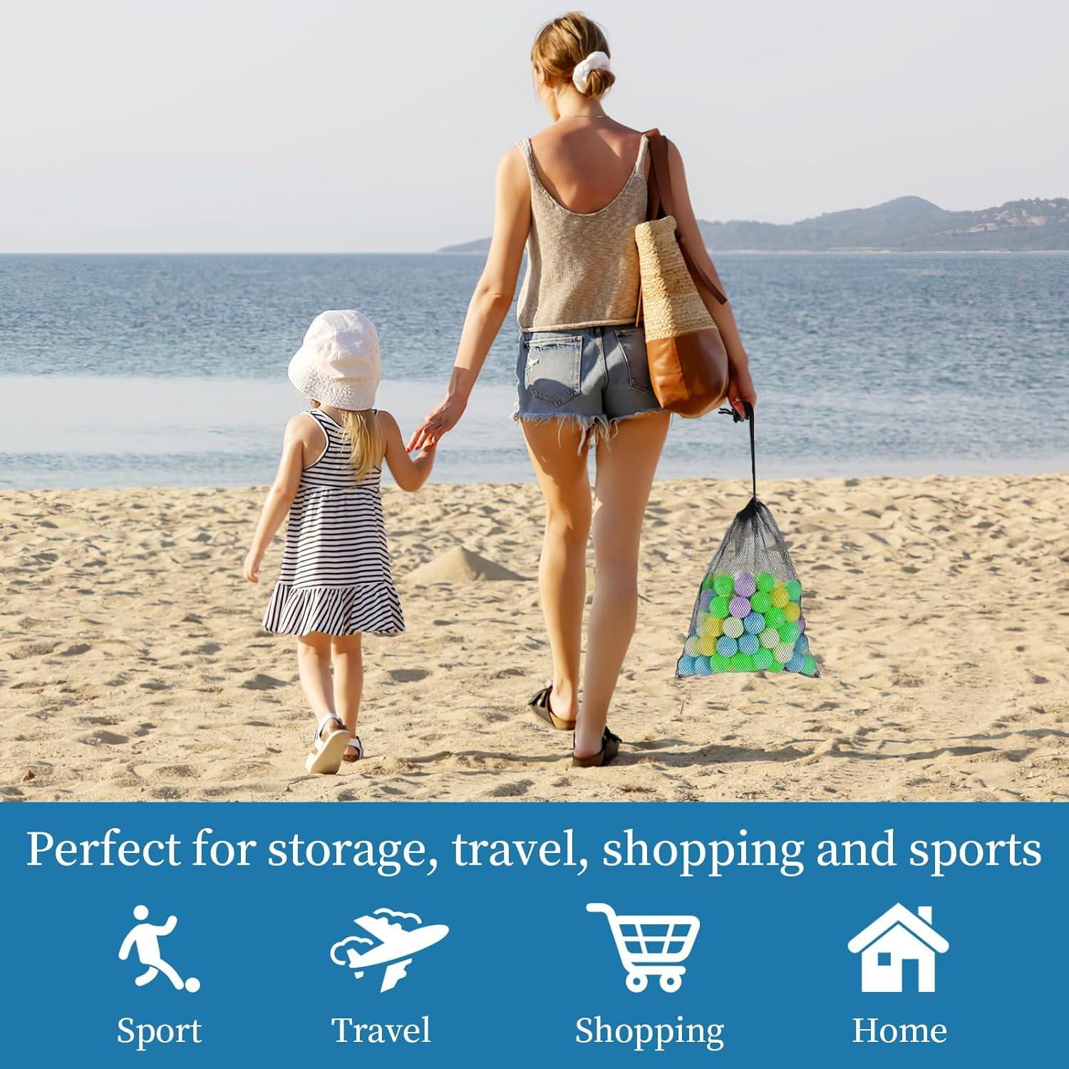 6 Bolsas de Malla con Cierre COIDEA 35x43 cm Negro