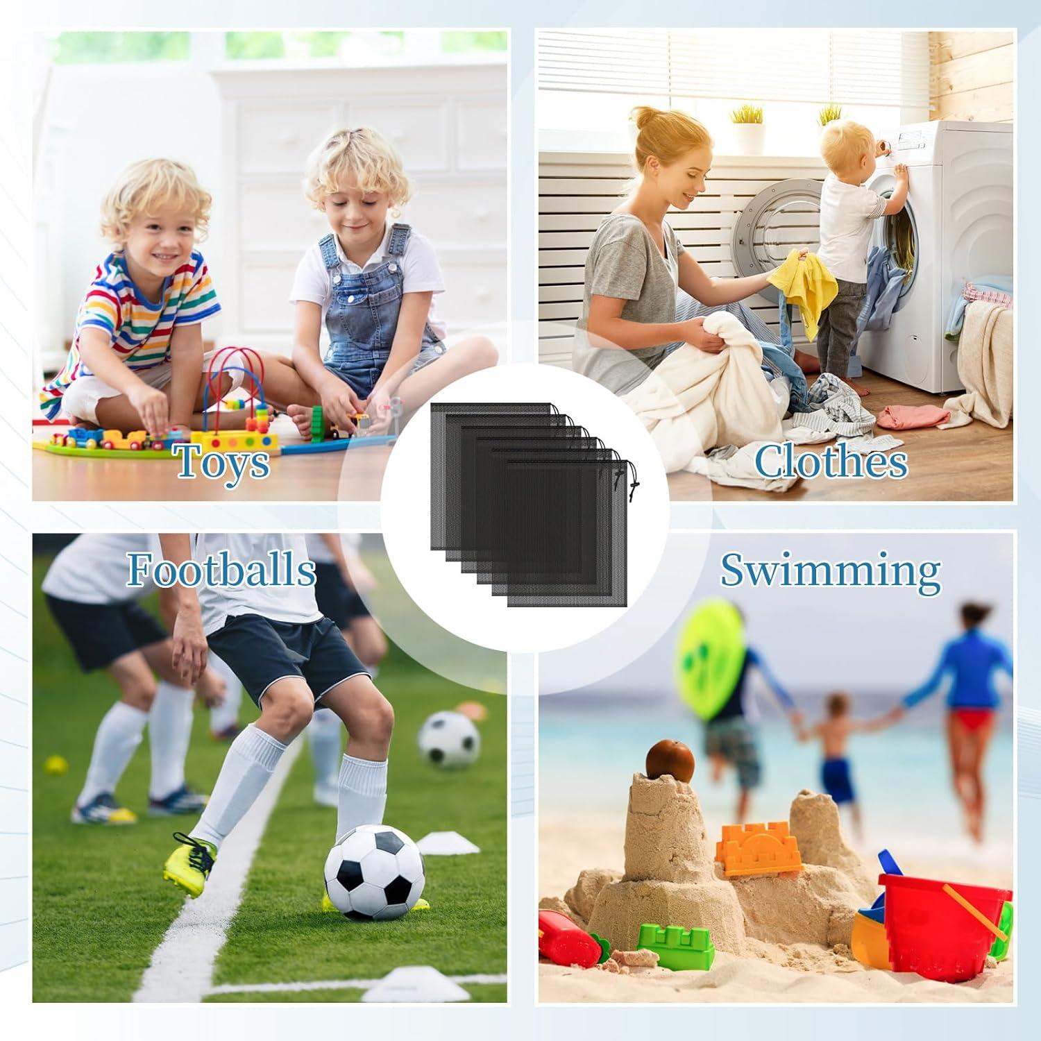 6 Bolsas de Malla con Cierre COIDEA 35x43 cm Negro