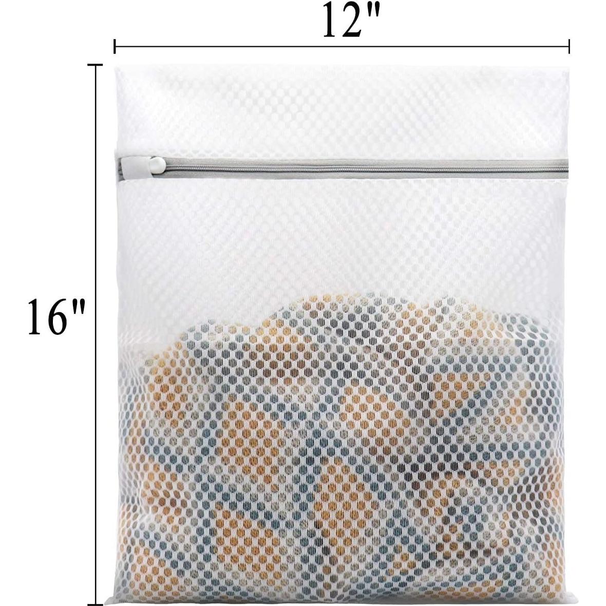 3 Bolsas de Lavandería Malla Panal Muchfun 30x40 cm