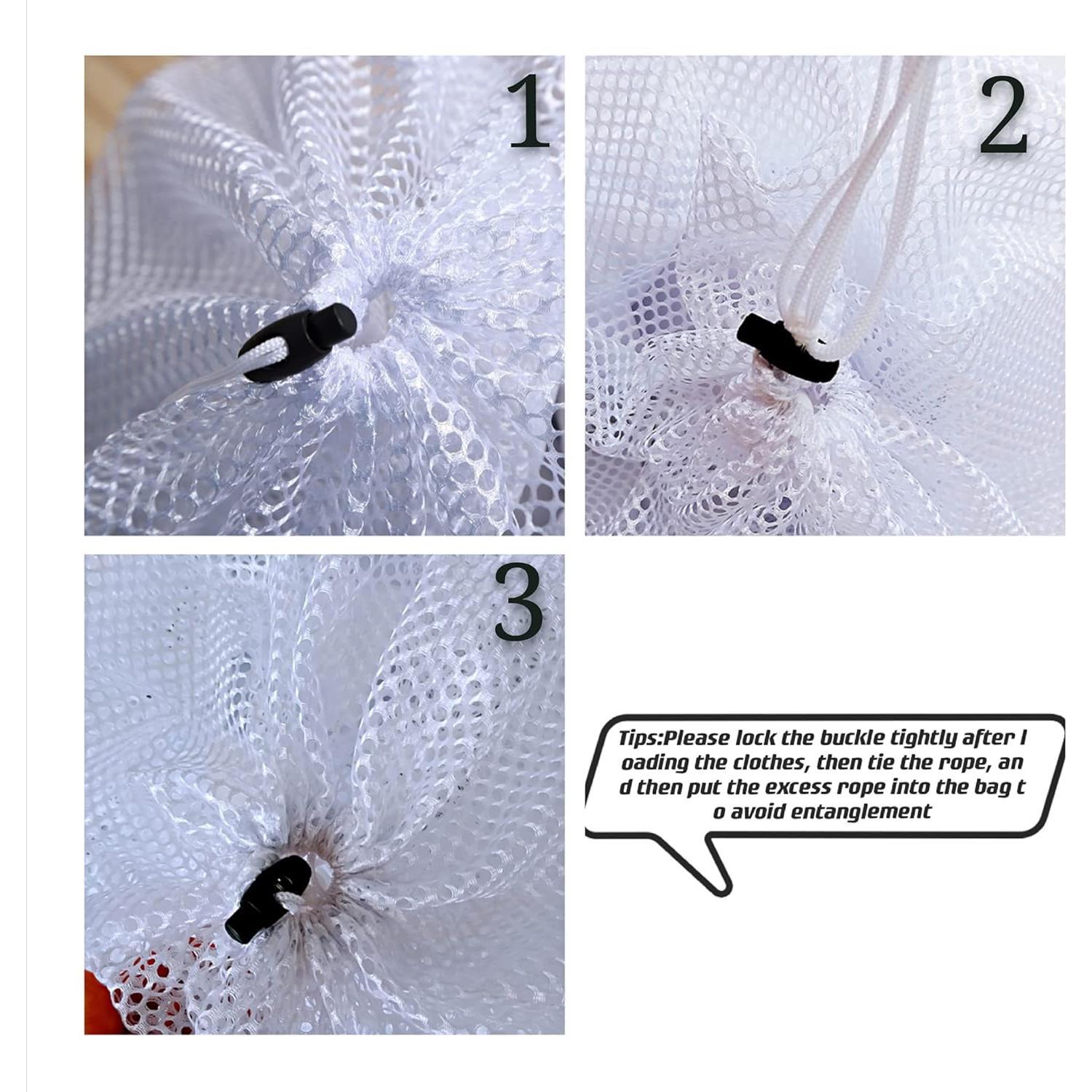 Bolsa de lavandería malla Heng Happy 50.8x43.2 cm con asa