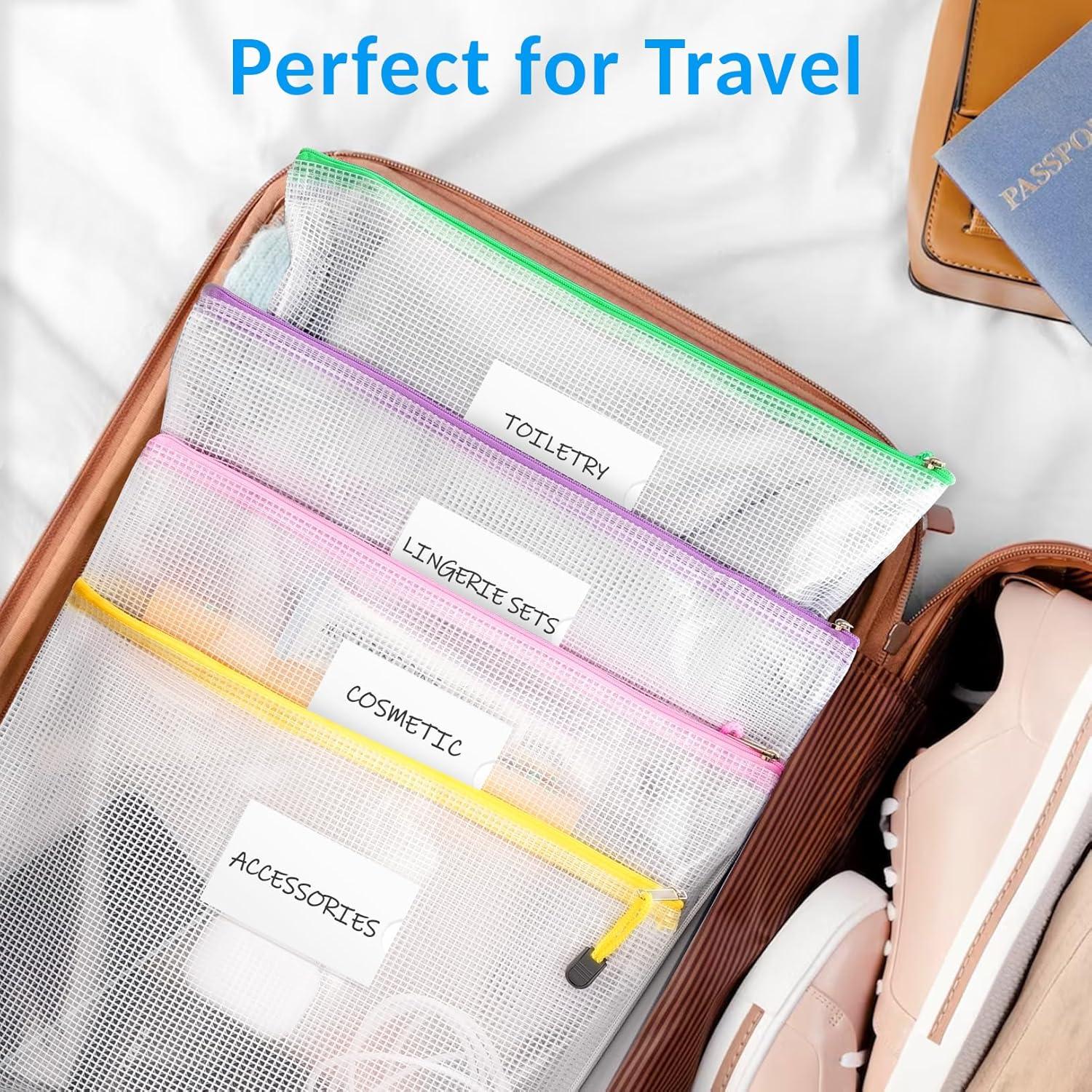 Bolsas de Cremallera de Malla Sooetz 20 Paquete A4 Multicolor