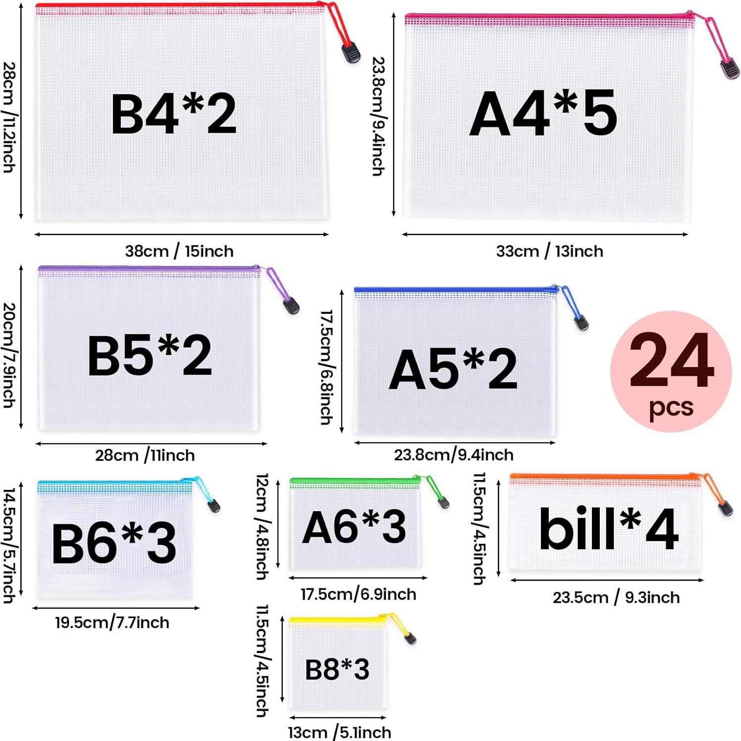 24 Bolsas de Malla con Cremallera UMETDO - 8 Tamaños