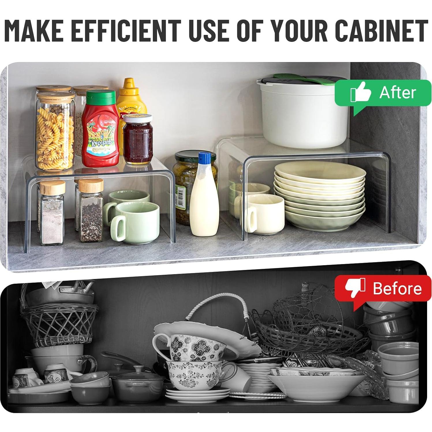 Organizador de Gabinete Bobomoment Juego de 2 Transparente