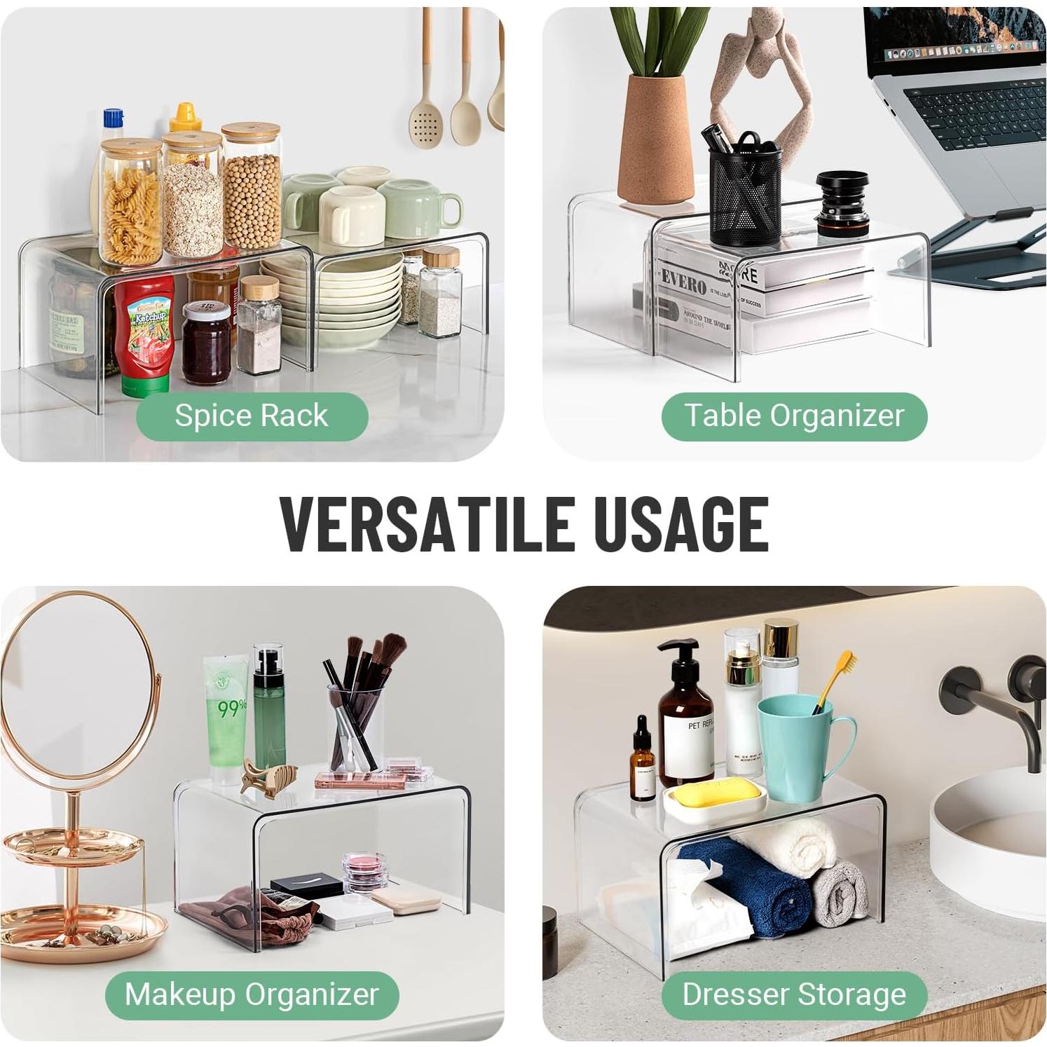 Organizador de Gabinete Bobomoment Juego de 2 Transparente