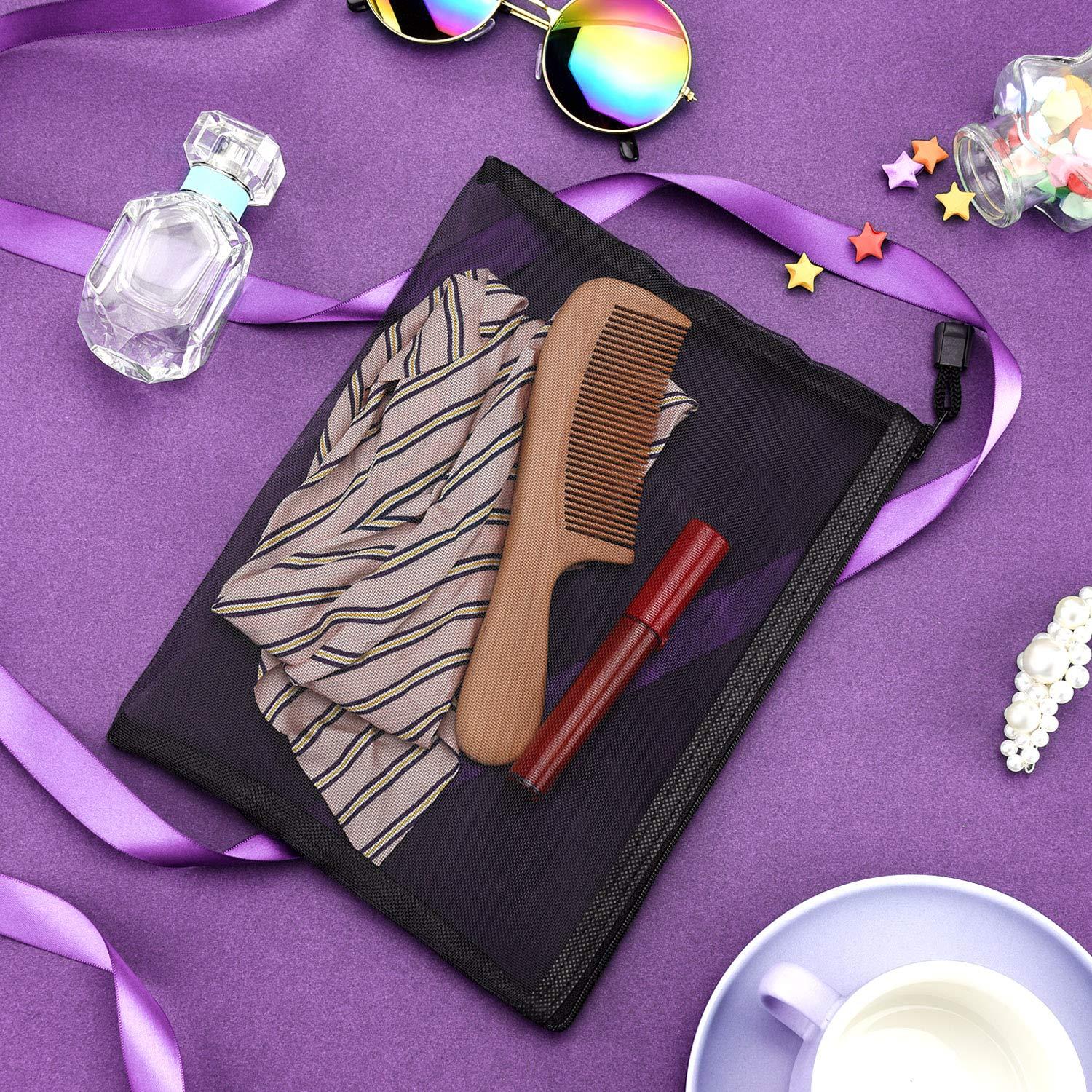 Outus 15 Bolsas de Malla con Cremallera Organizador Negro