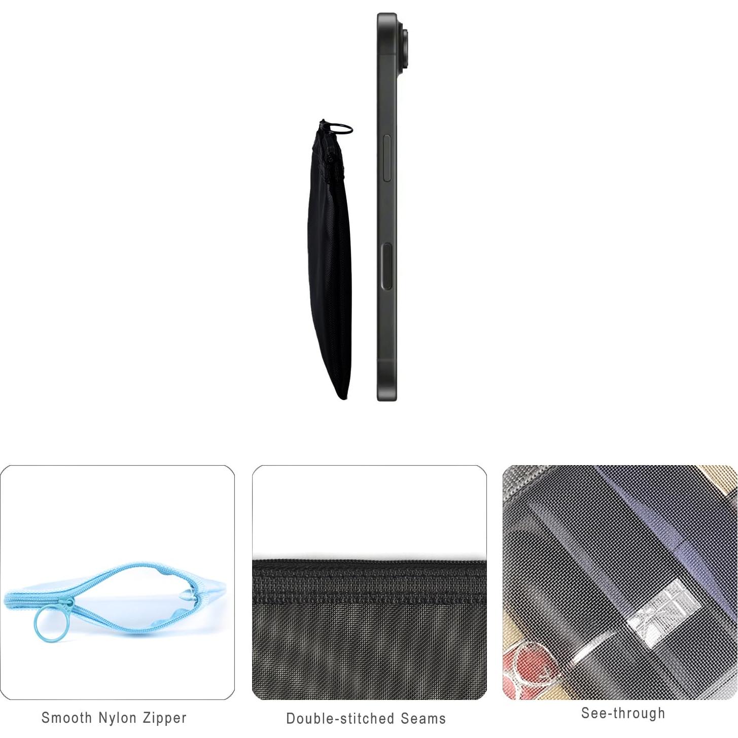 Bolsas de Malla con Cierre PATU, 5 Piezas, Tamaño S