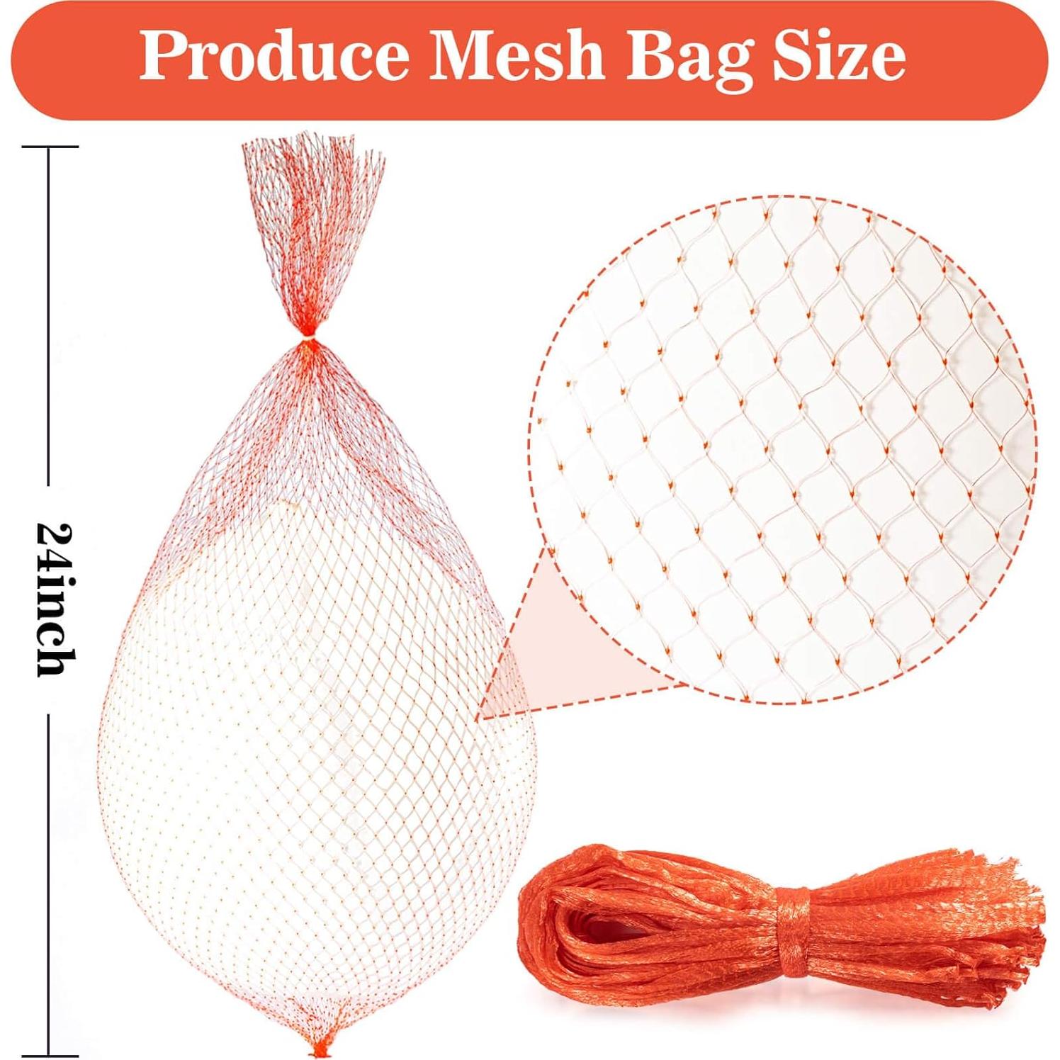 Sukh 90 Bolsas de Malla Reutilizables 60 cm Rojo