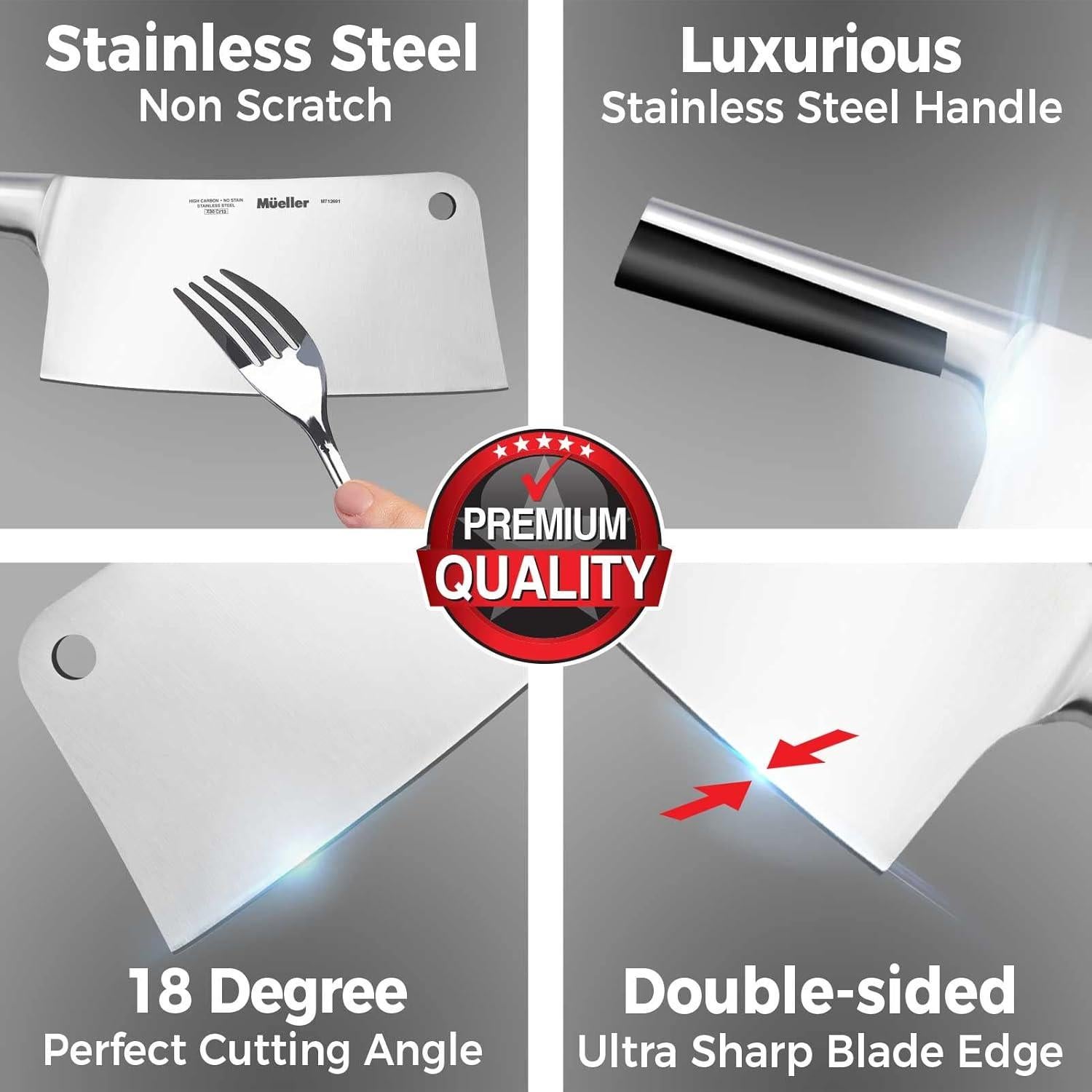 Cuchillo de Carnicero Mueller 17.78 cm Acero Inoxidable