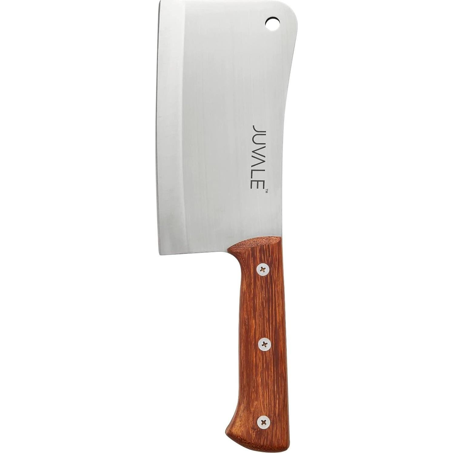 Cuchillo de Carnicero Juvale 20 cm Acero Inoxidable Mango Madera