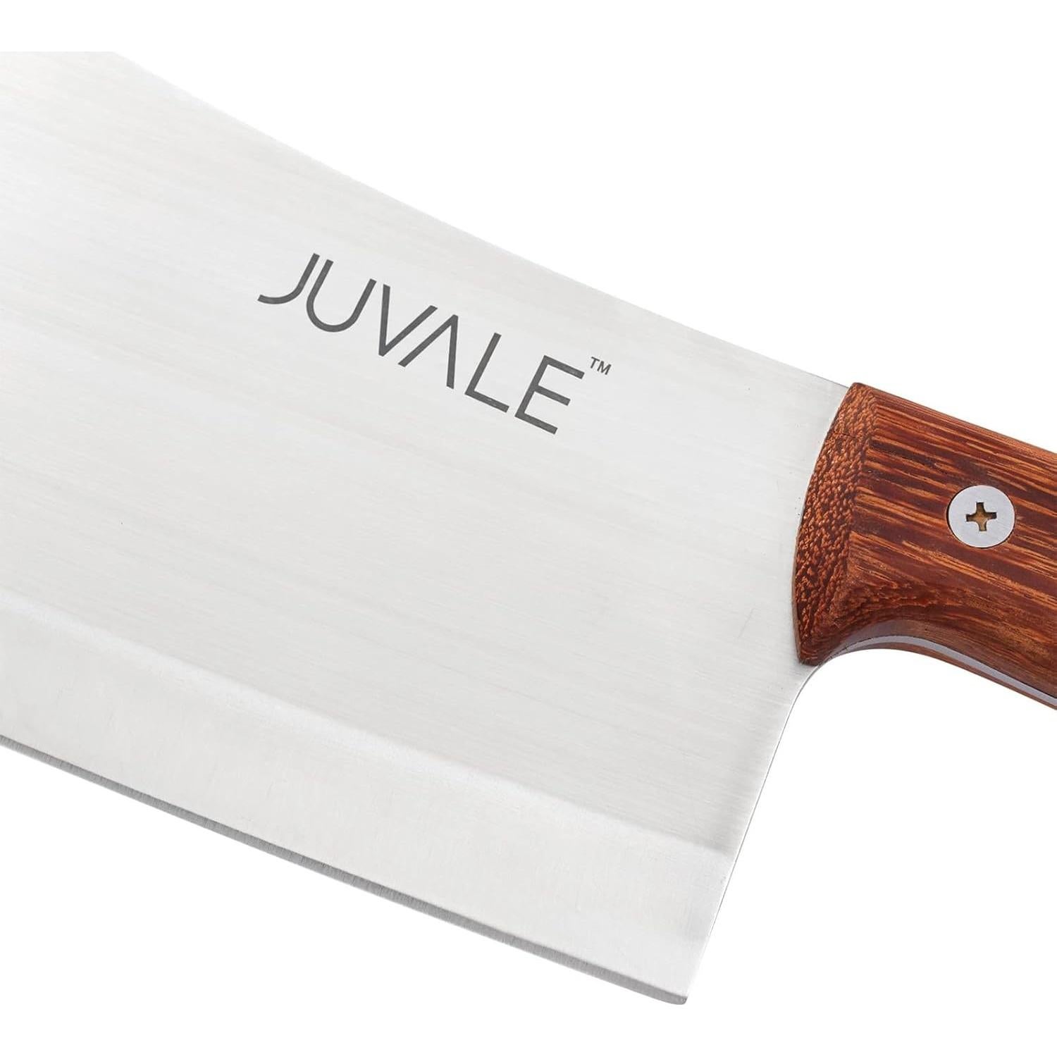 Cuchillo de Carnicero Juvale 20 cm Acero Inoxidable Mango Madera