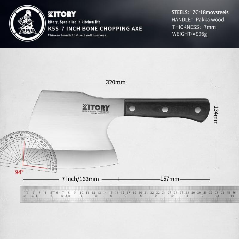 Cuchillo de Carnicería Kitory K5S 16cm Acero Inoxidable Pakkawood