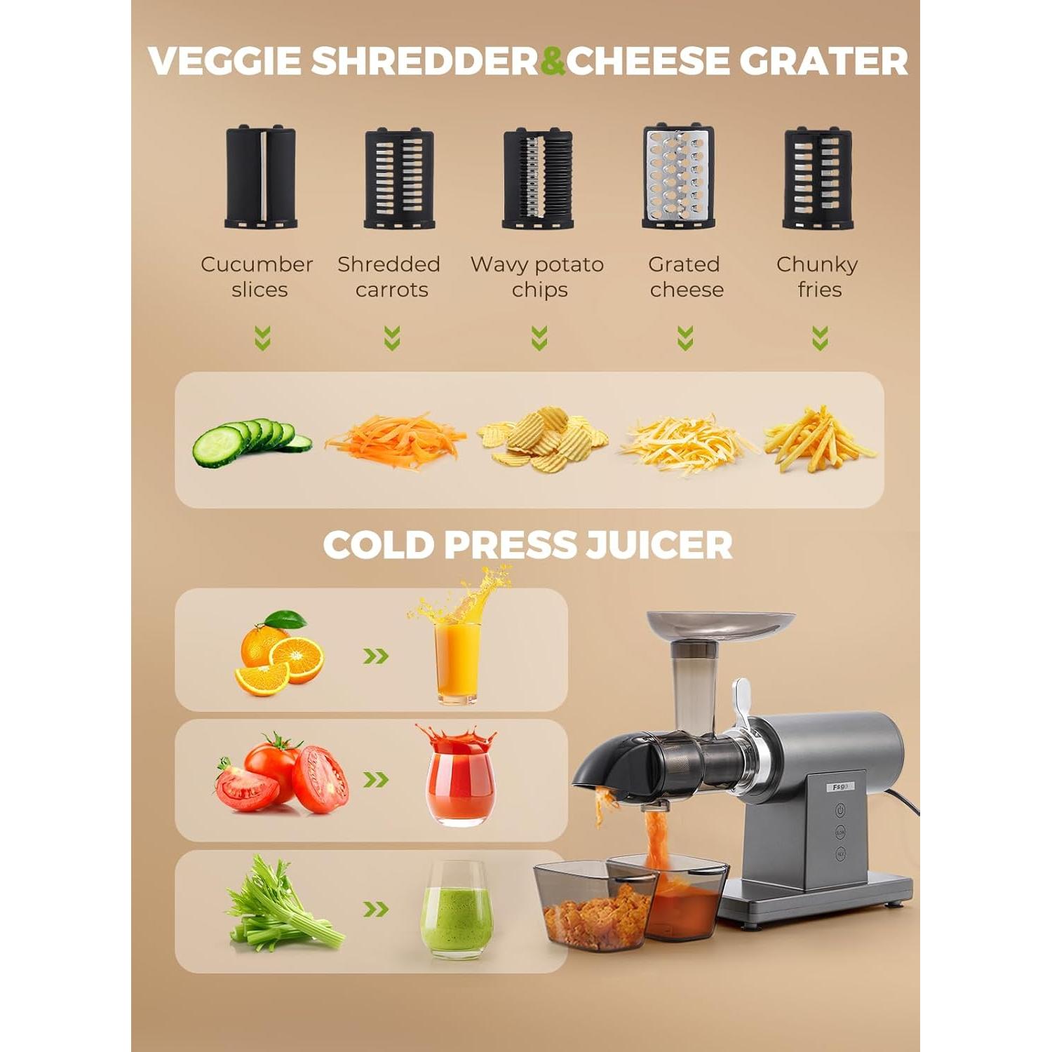 Picadora de Carne Eléctrica 3200W Flyseago 6 en 1 Multifuncional