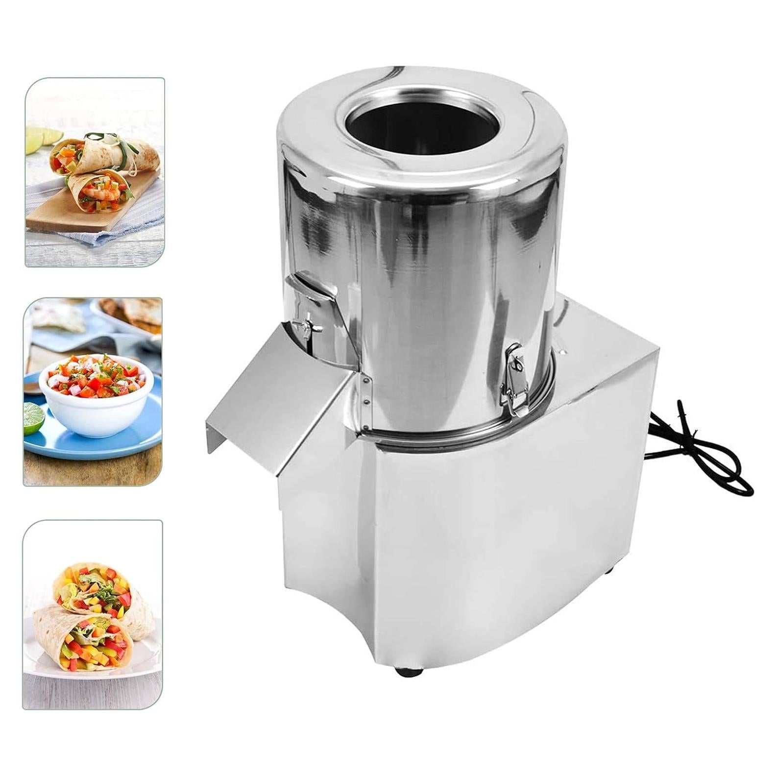 Electric Vegetable Meat Chopper, Commercial Food Processor Professional Meat Grinder 110V 550W 120Kg/H Fully Stainless-Steel Body Carbon Steel Blades