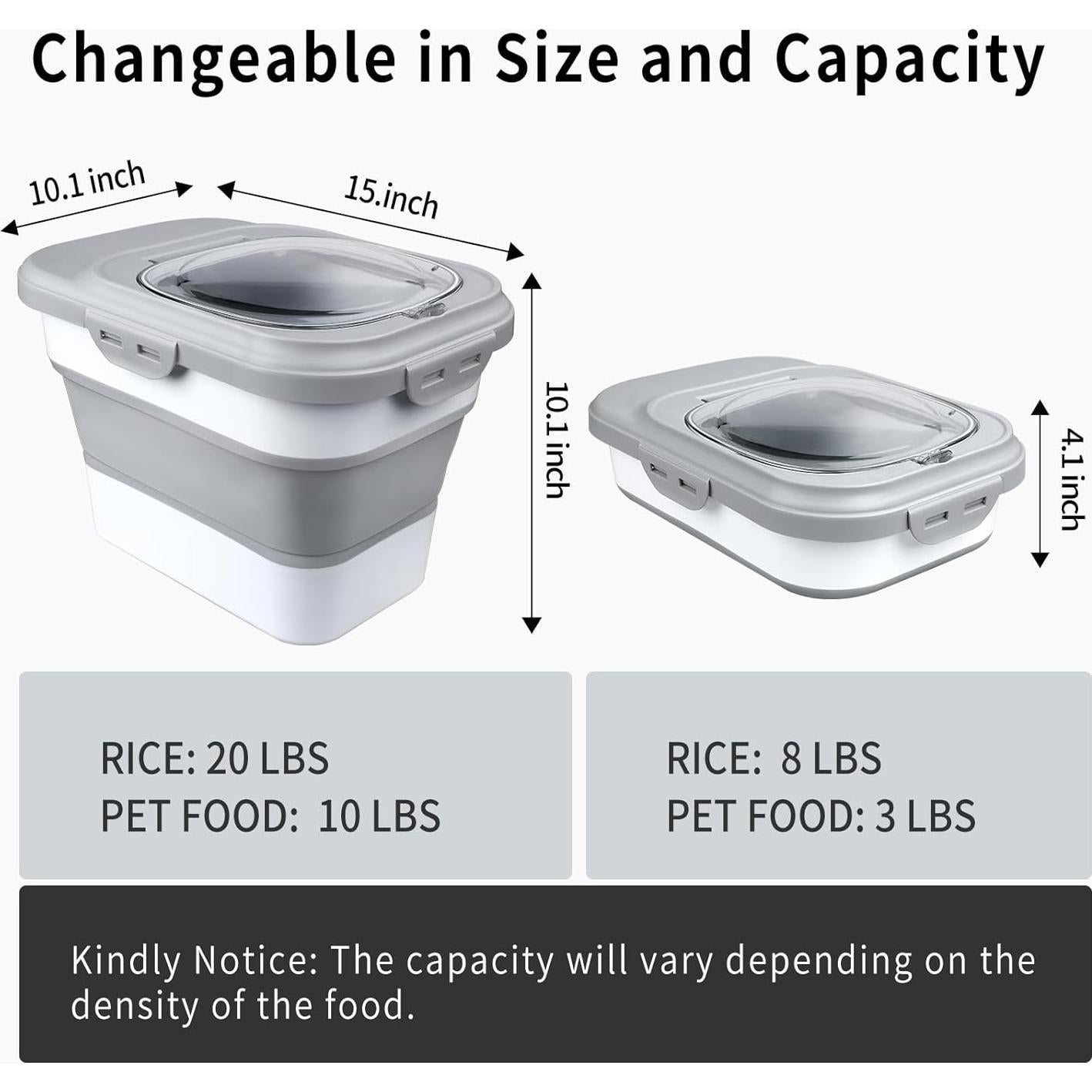 Contenedor de Almacenamiento de Alimentos Komzon 9 kg Plegable