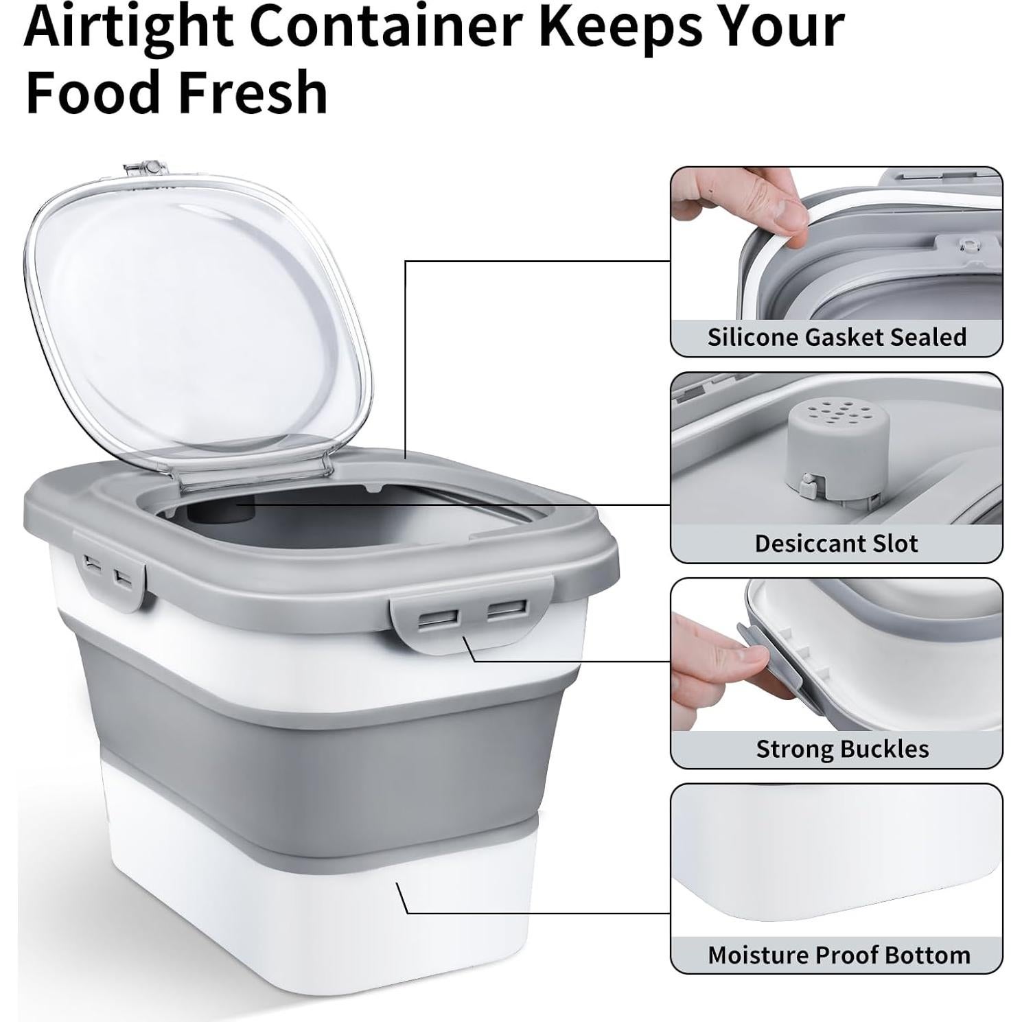 Contenedor de Almacenamiento de Alimentos Komzon 9 kg Plegable