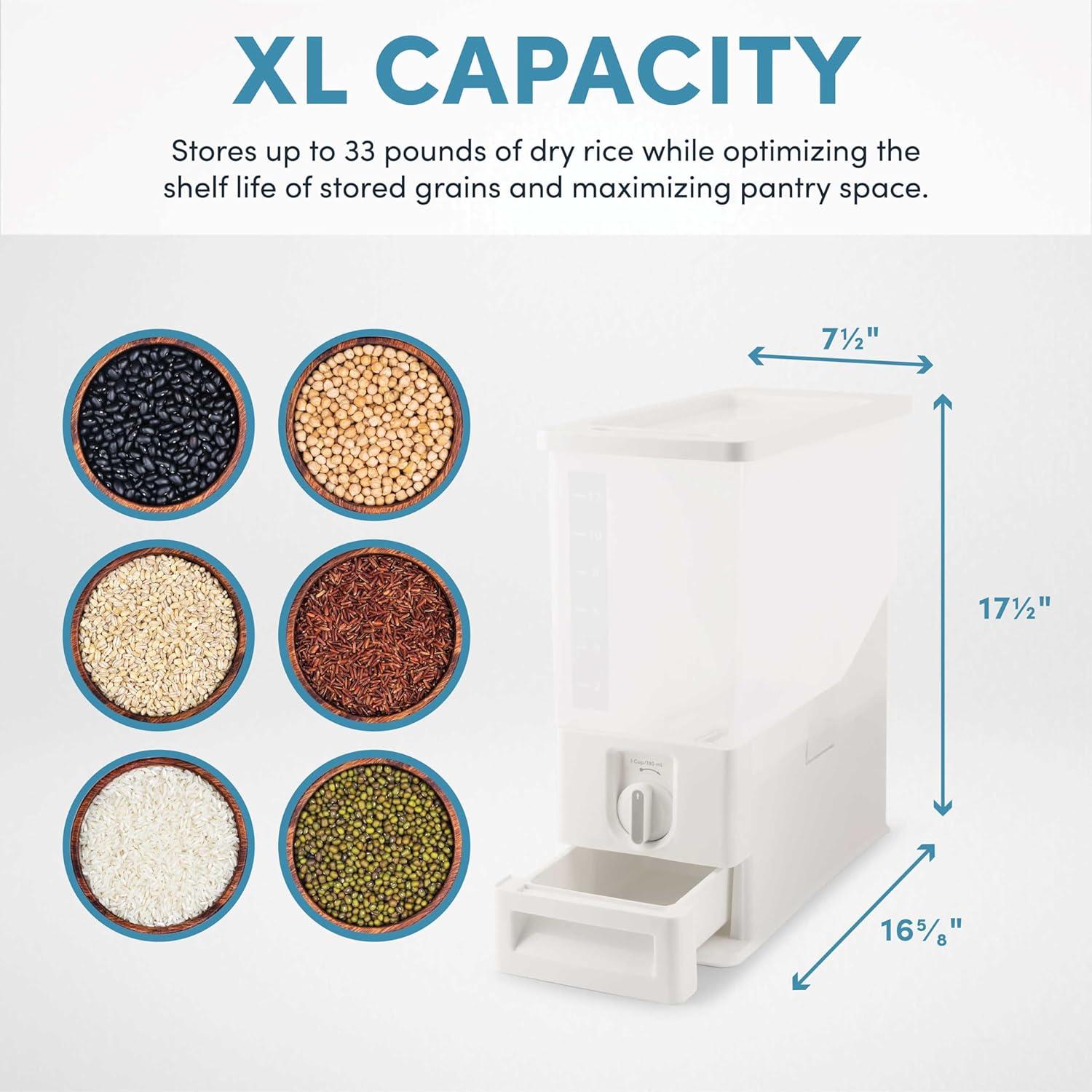 Dispensador de Arroz Aroma XL 14.97 kg con Medición Automática