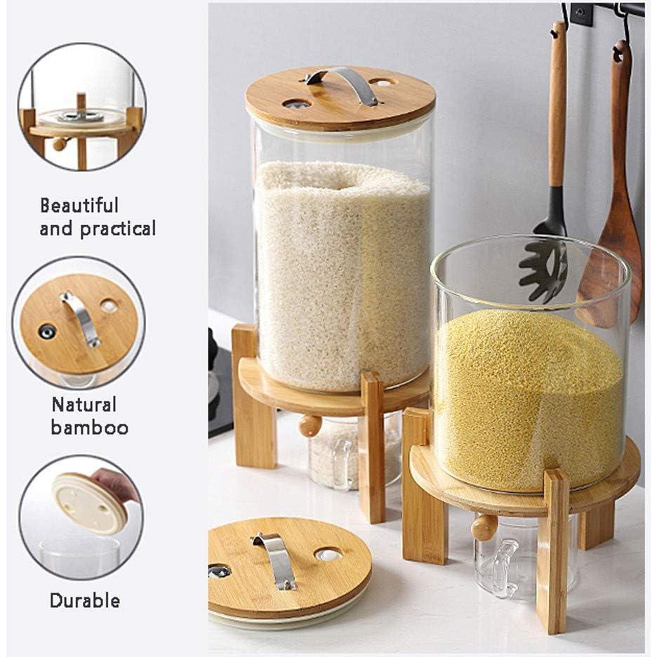 Contenedor de Alimentos de Vidrio 5L/8L Aprilhp con Tapa Hermética