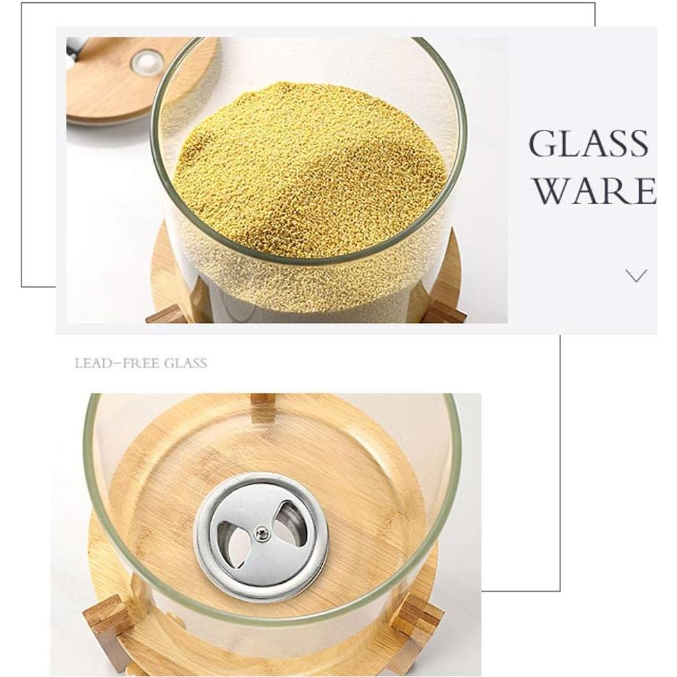 Contenedor de Alimentos de Vidrio 5L/8L Aprilhp con Tapa Hermética