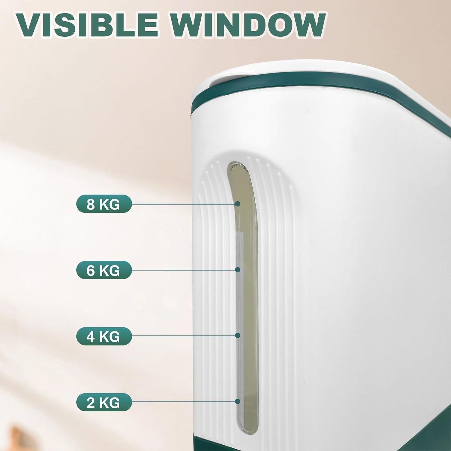 Dispensador de Arroz LUOKER 25 kg Hermético con Taza Medidora