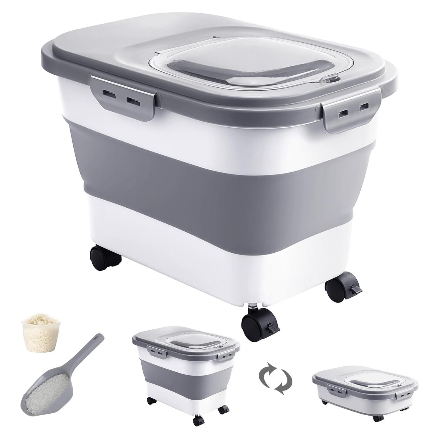 Contenedor de Almacenamiento de Alimentos DDMOMMY 25L Plegable