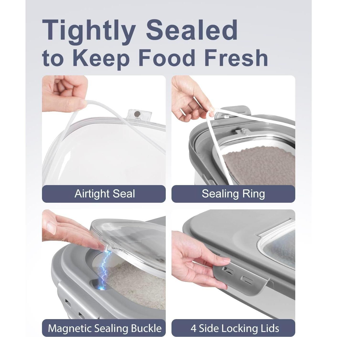 Contenedor de Almacenamiento de Alimentos DDMOMMY 25L Plegable