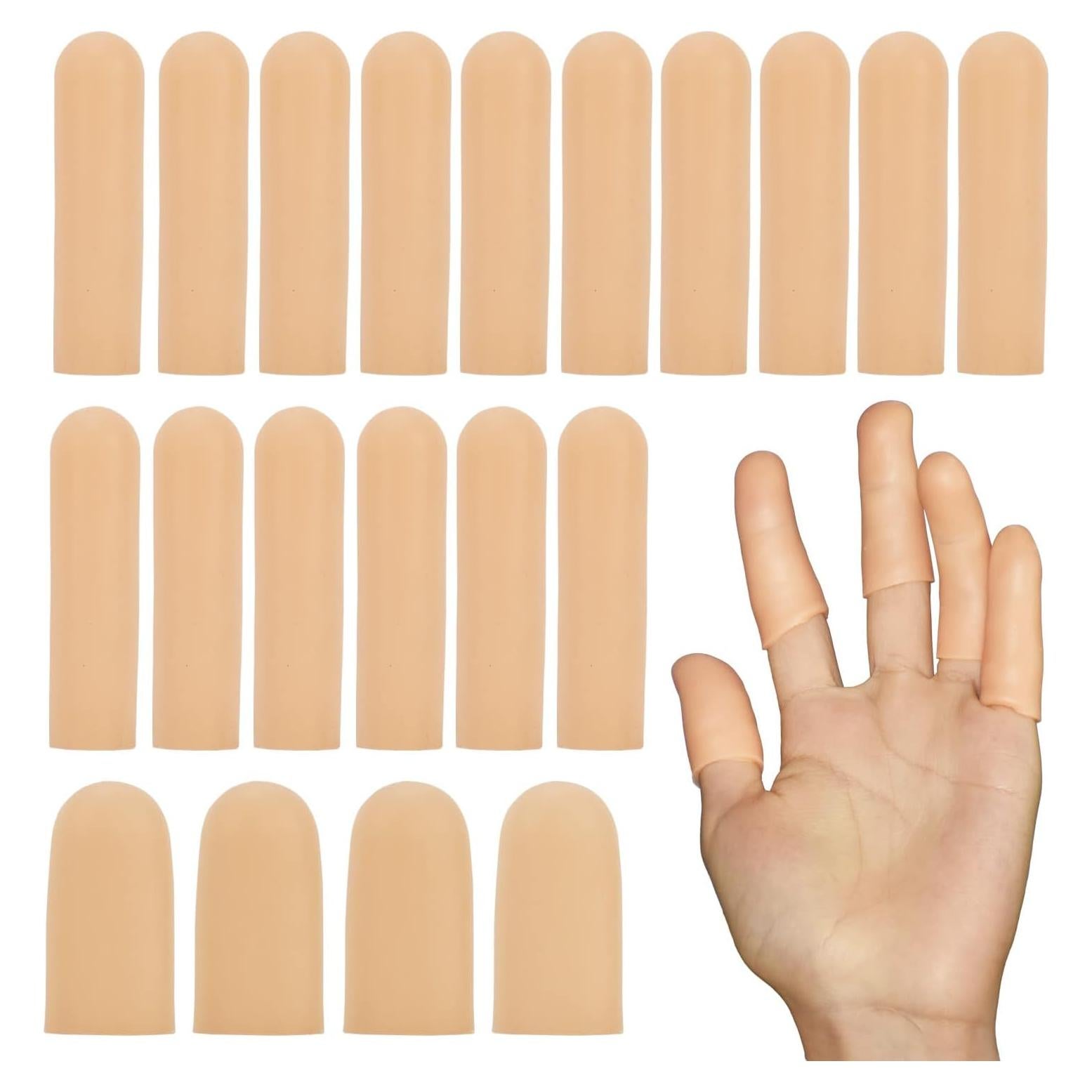 Fundas de Dedos de Gel YIVCKOM - 20 Piezas para Eccema y Artritis