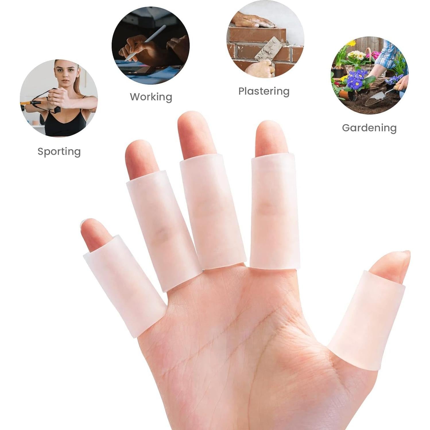 20 Protectores de Dedos de Gel Kimihome - Silicona Antideslizante