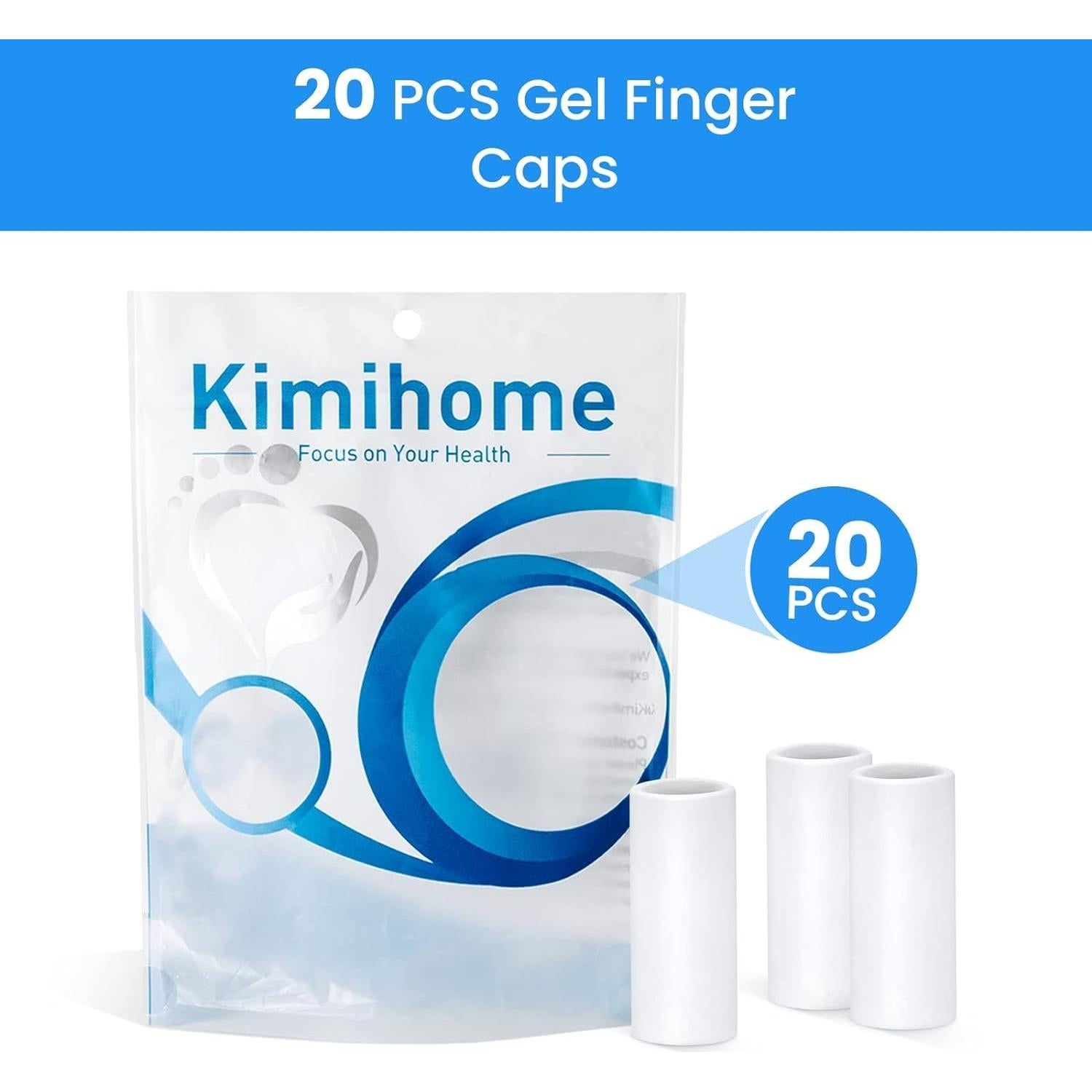 20 Protectores de Dedos de Gel Kimihome - Silicona Antideslizante