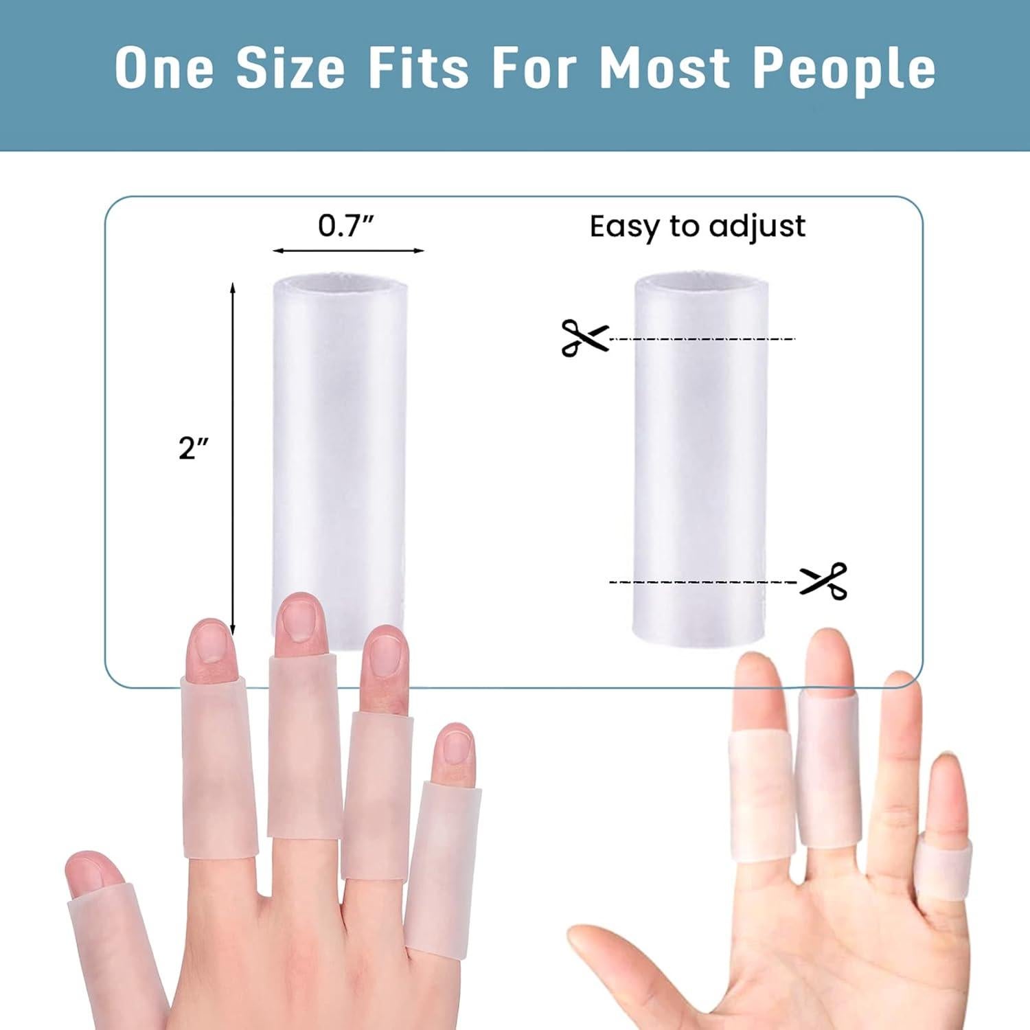 20 Protectores de Dedos de Gel Silicona Alivio Dolor