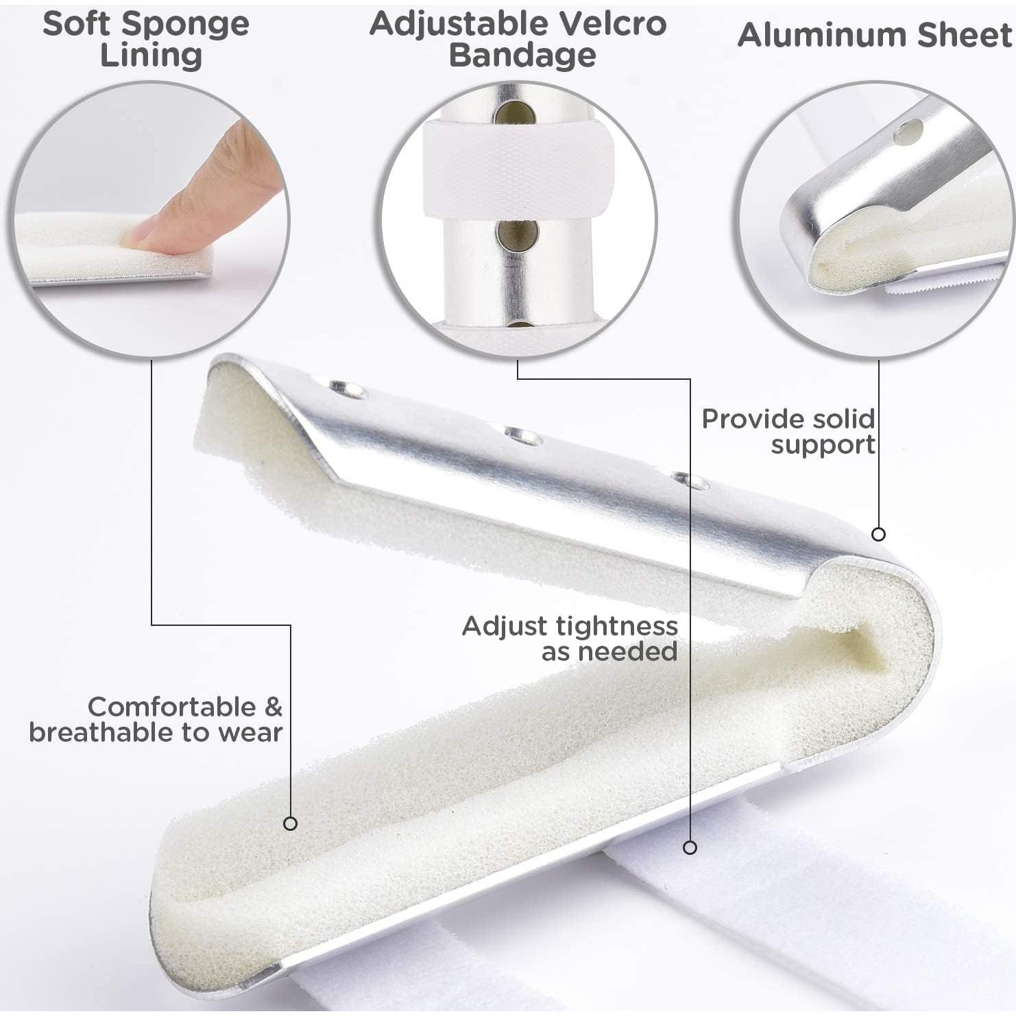 Férulas para Dedos Sopito 7PCS Ajustables Aluminio