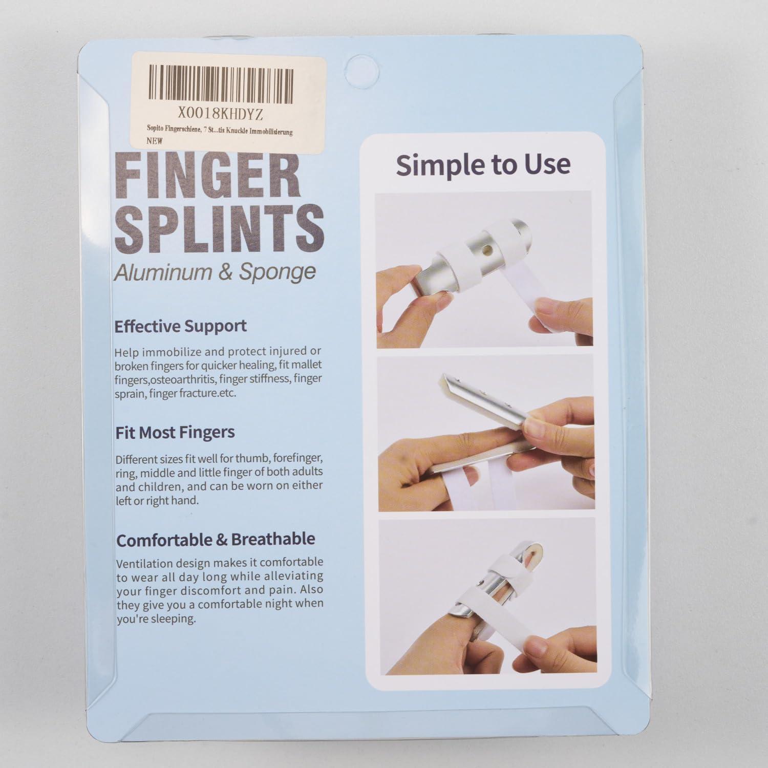 Férulas para Dedos Sopito 7PCS Ajustables Aluminio