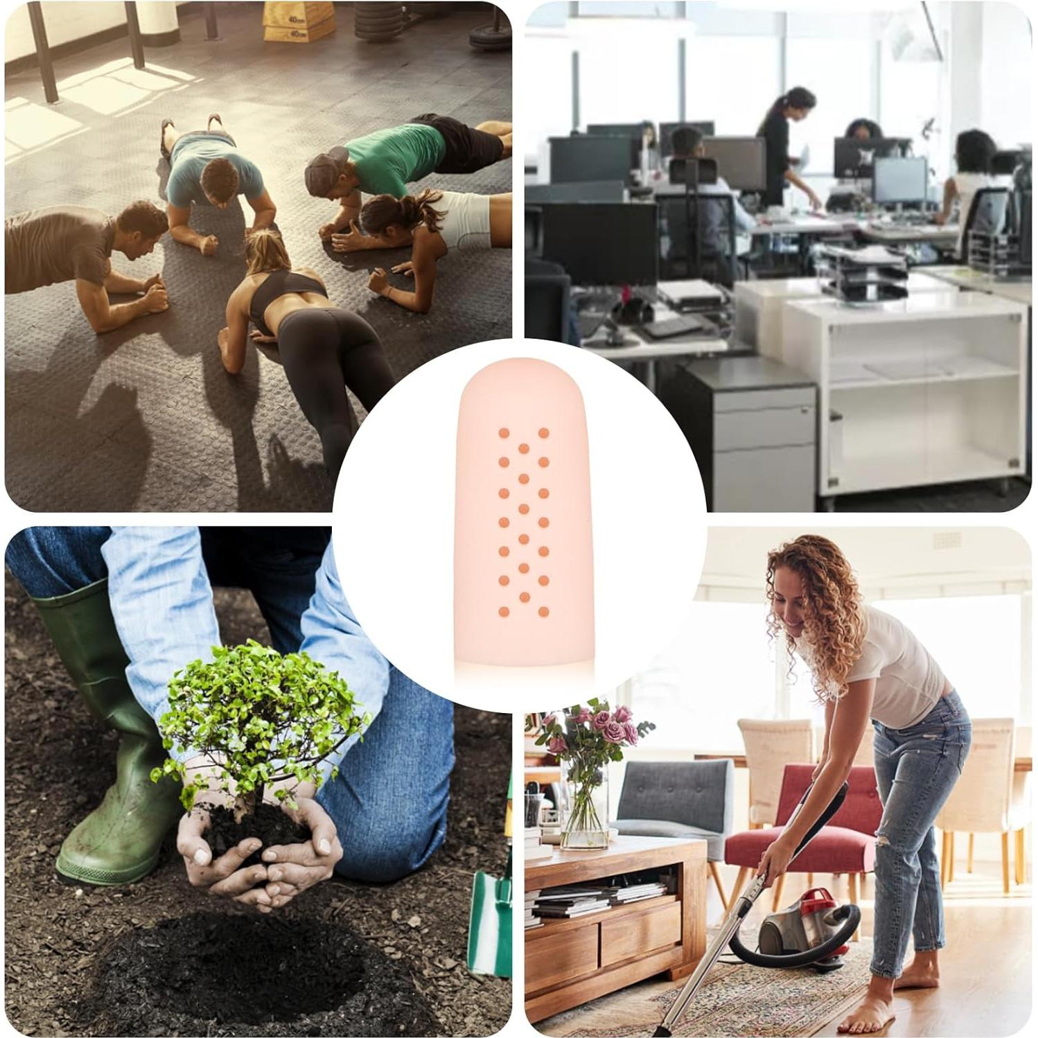 16 Fundas de Gel para Dedos HINGTAI Transpirables 4.3cm