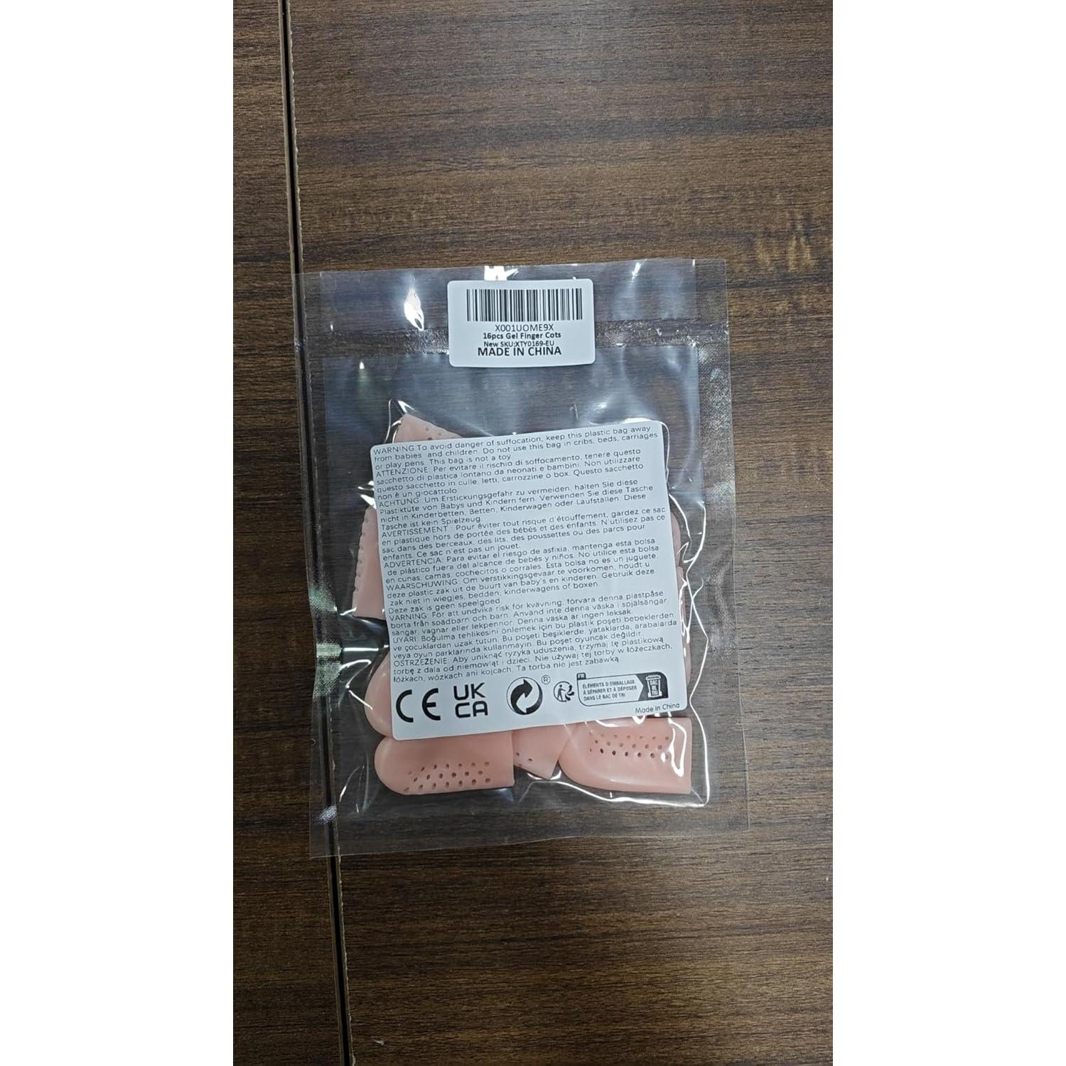 16 Fundas de Gel para Dedos HINGTAI Transpirables 4.3cm