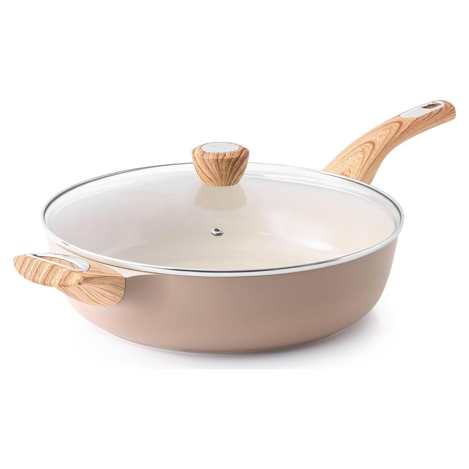 Sartén Profunda SENSARTE 6L Cerámica Antiadherente con Tapa