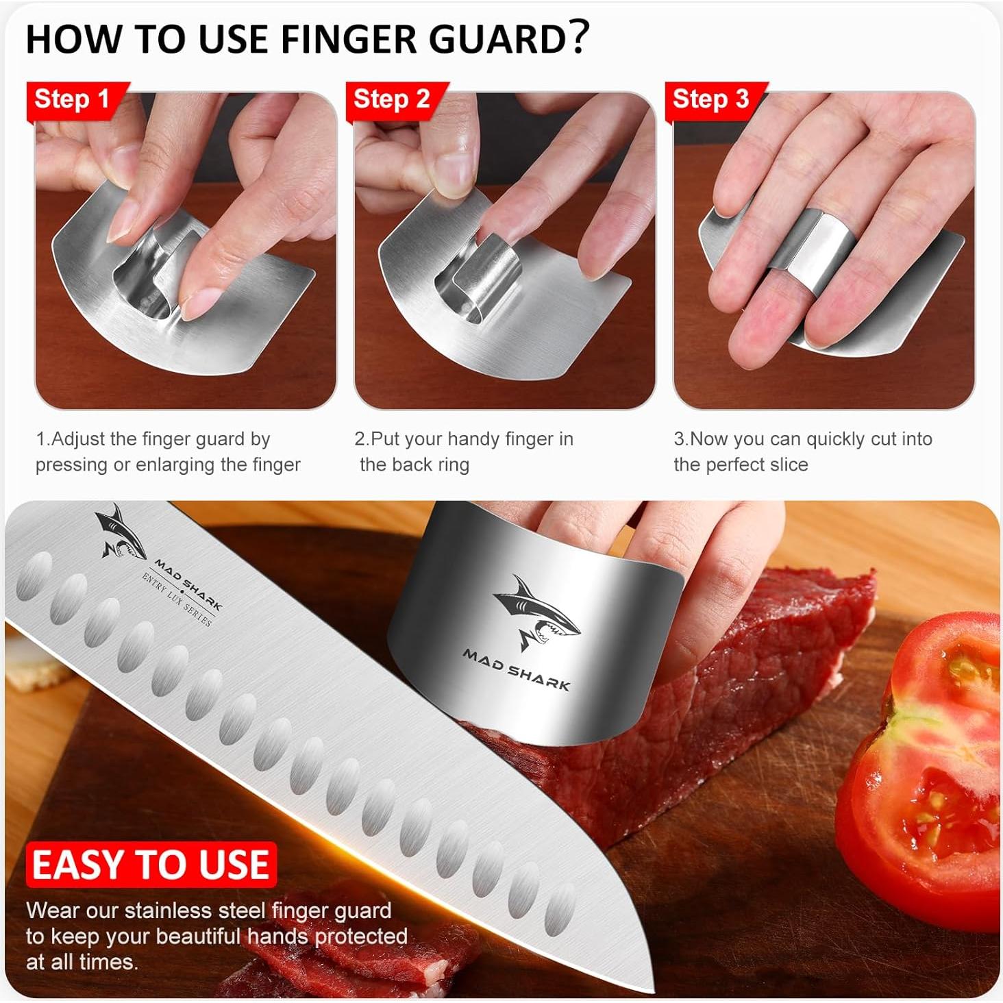 Protectores de Dedos MAD SHARK Acero Inoxidable 2pcs