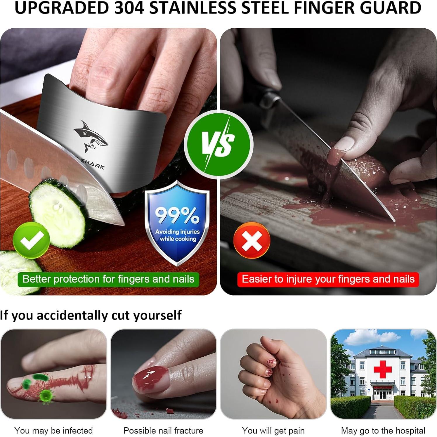 Protectores de Dedos MAD SHARK Acero Inoxidable 2pcs