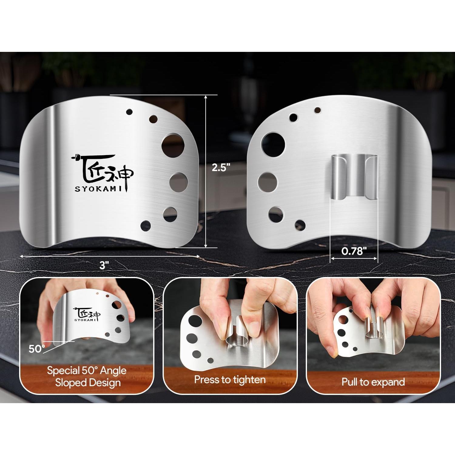 Protectores de Dedos de Acero Inoxidable SYOKAMI Ajustables