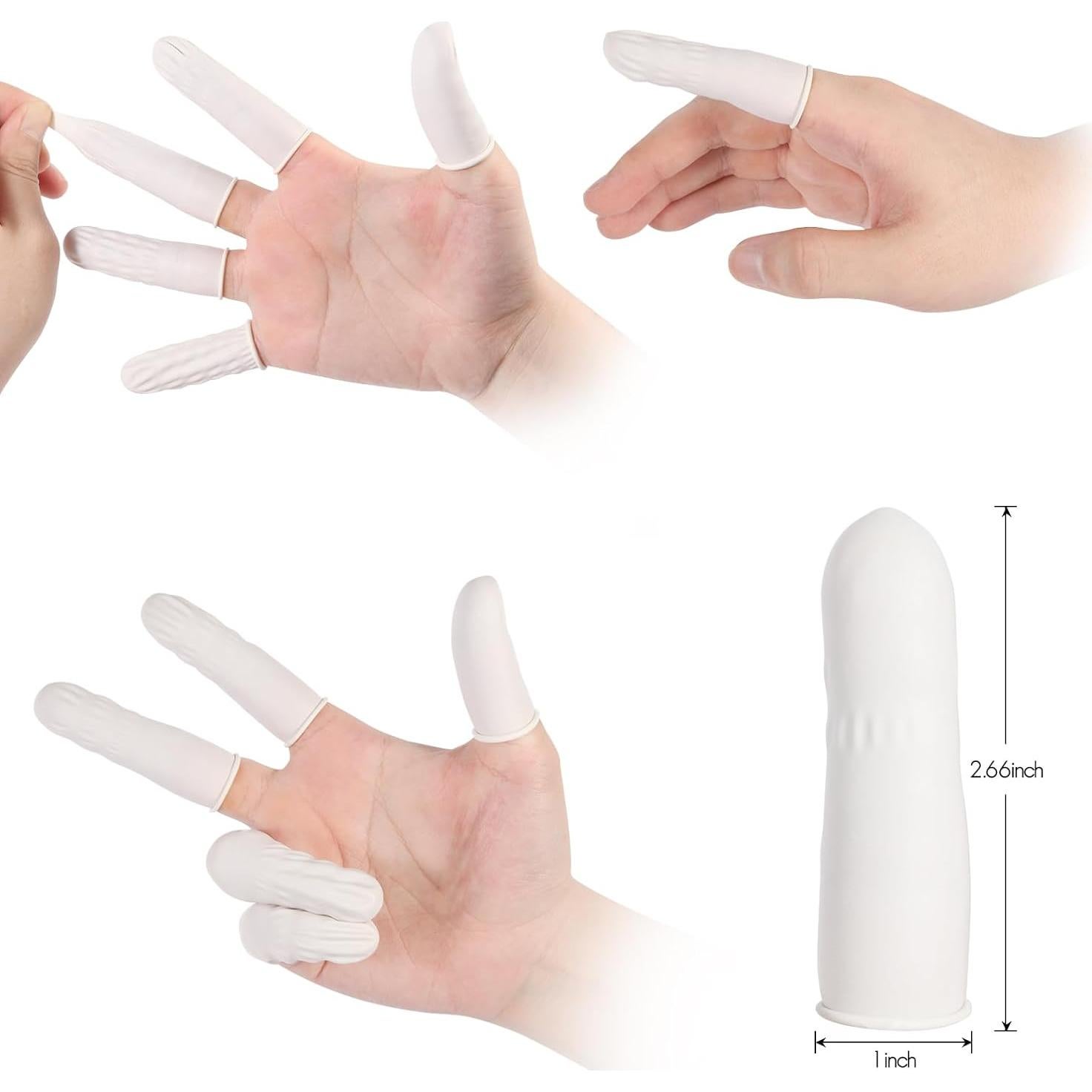 Dedales de látex Ueixieo medianos 210 PCS protectores