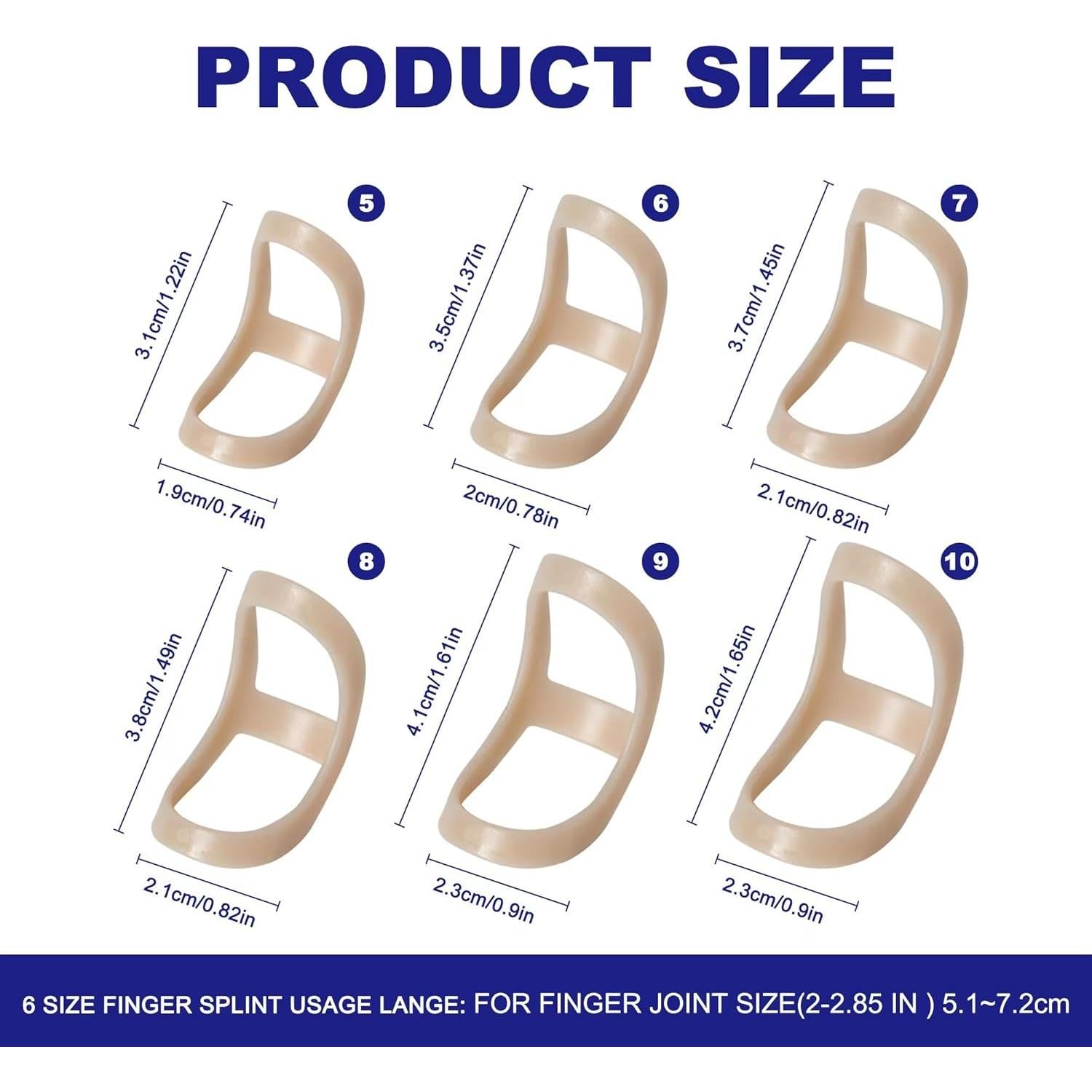 6 Férulas Ovaladas para Dedos SOFT HOME Impermeables