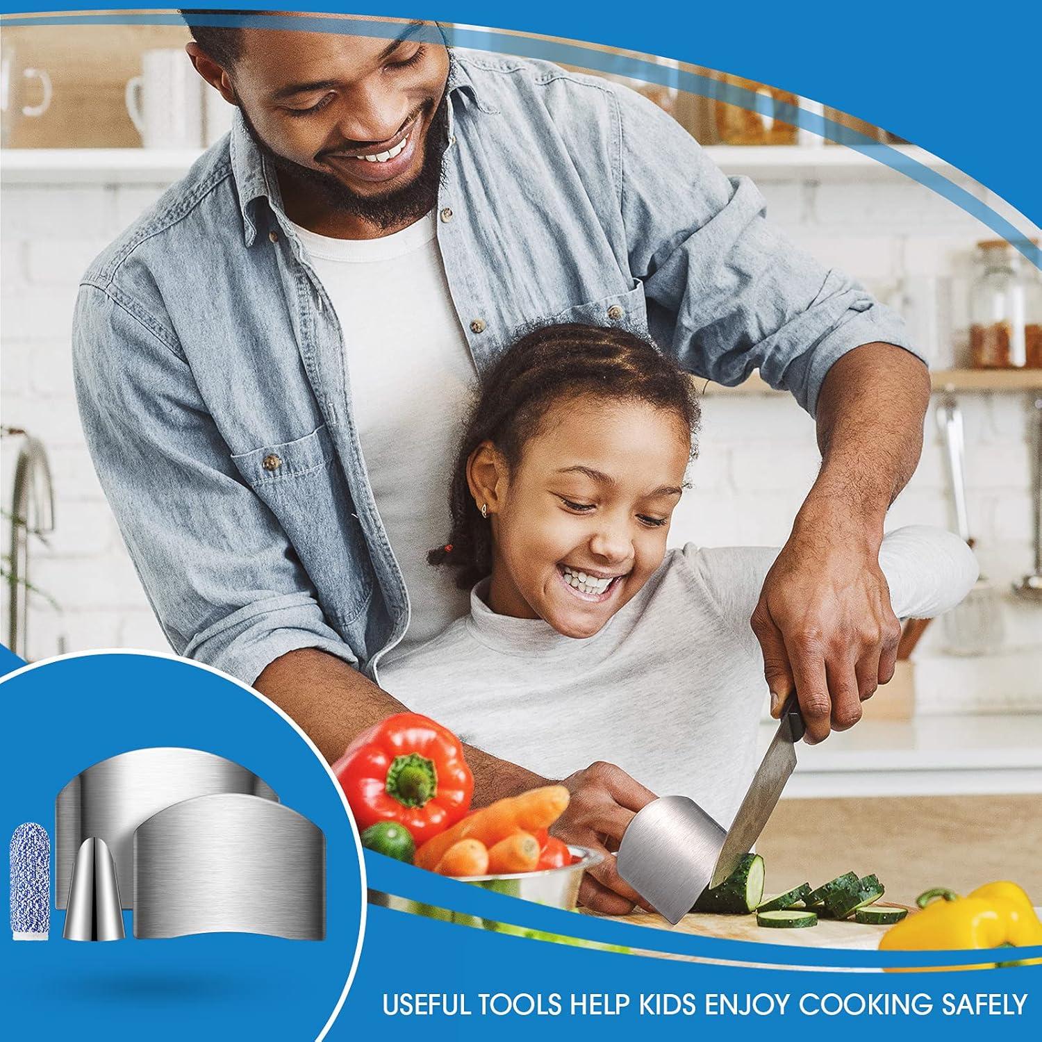 Juego de 8 Protectores de Dedos Acero Inoxidable CHENGU