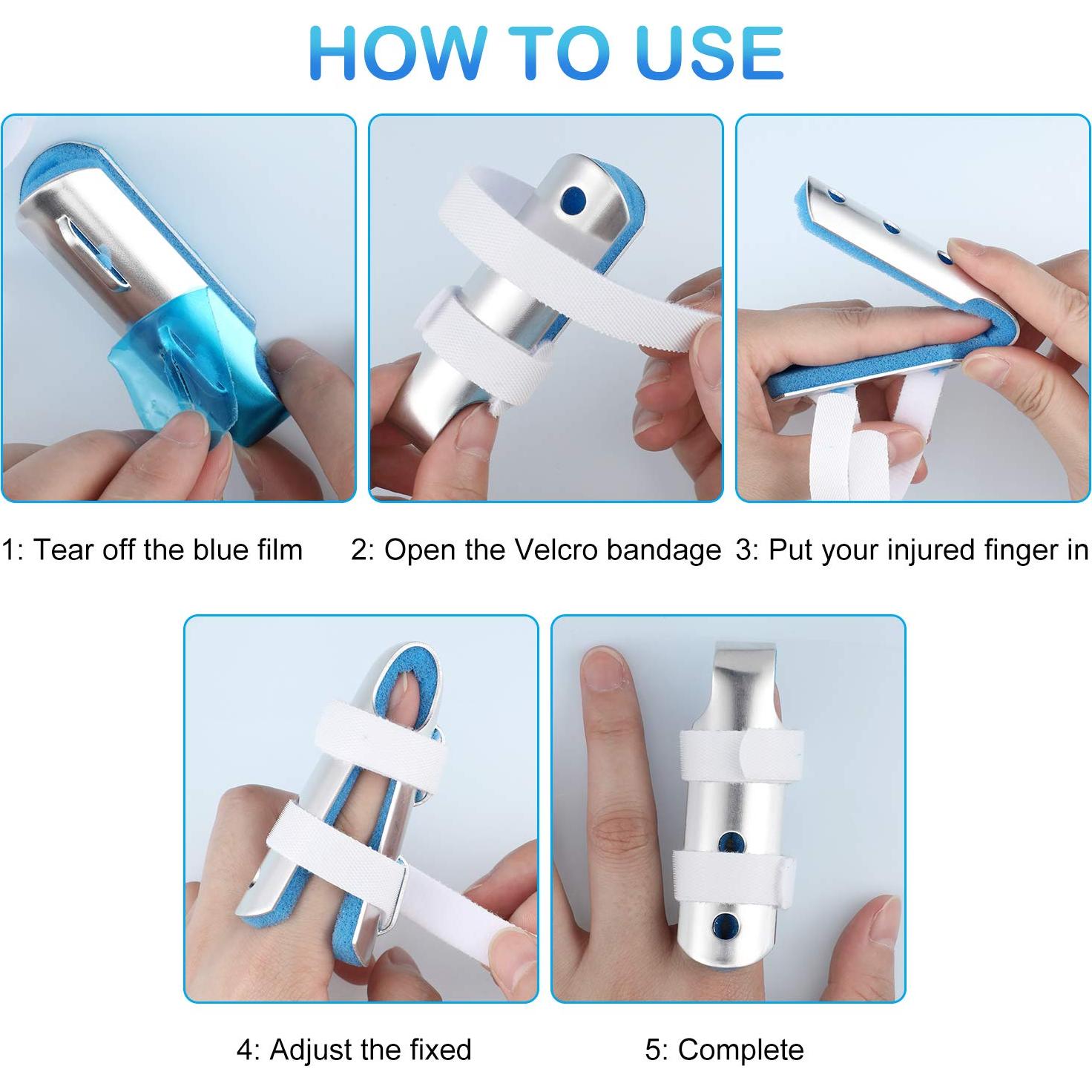 Férulas para Dedos BBTO 10 Piezas Acolchadas Ajustables