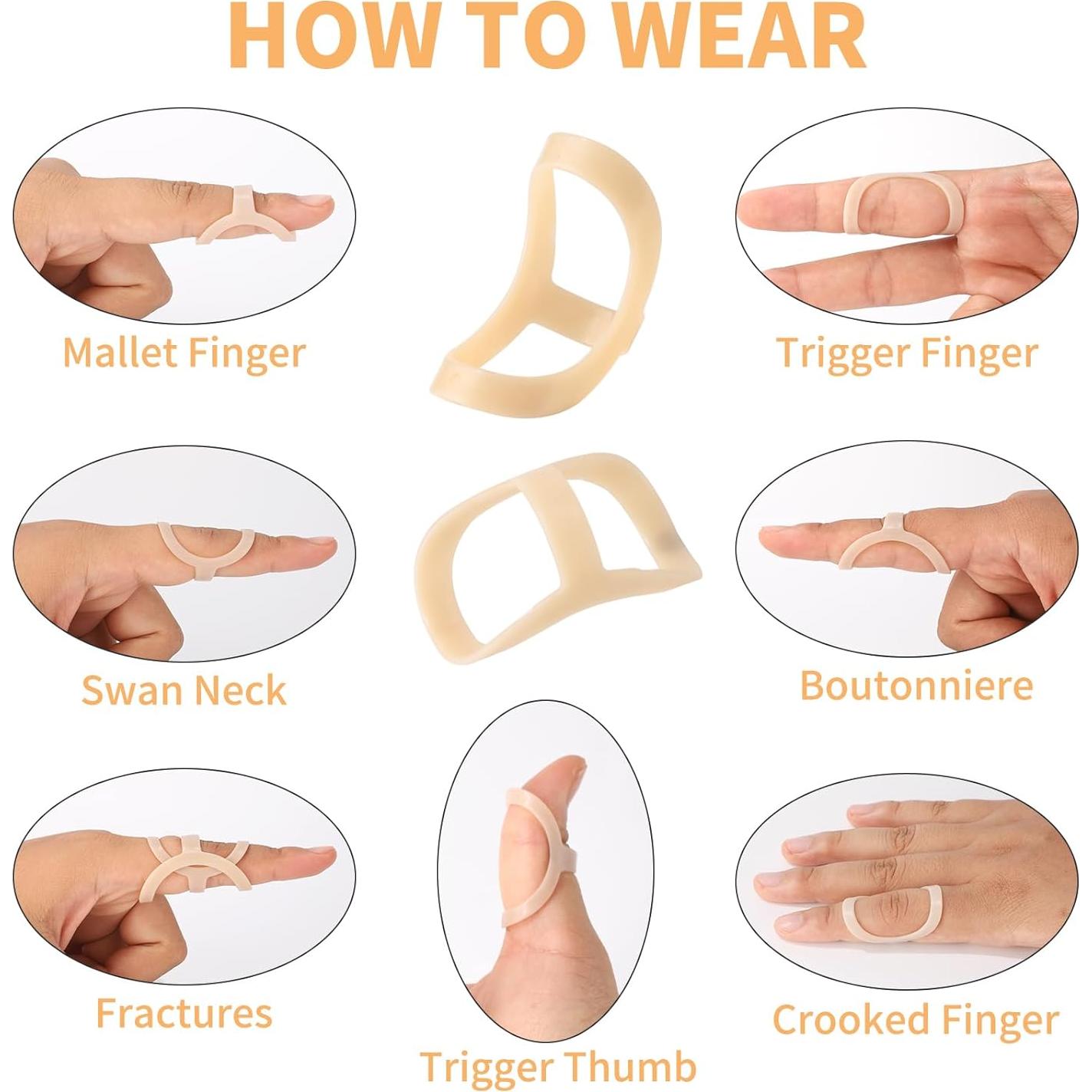 Férulas Ovaladas para Dedos CAGSIG - 5 Tamaños para Artritis