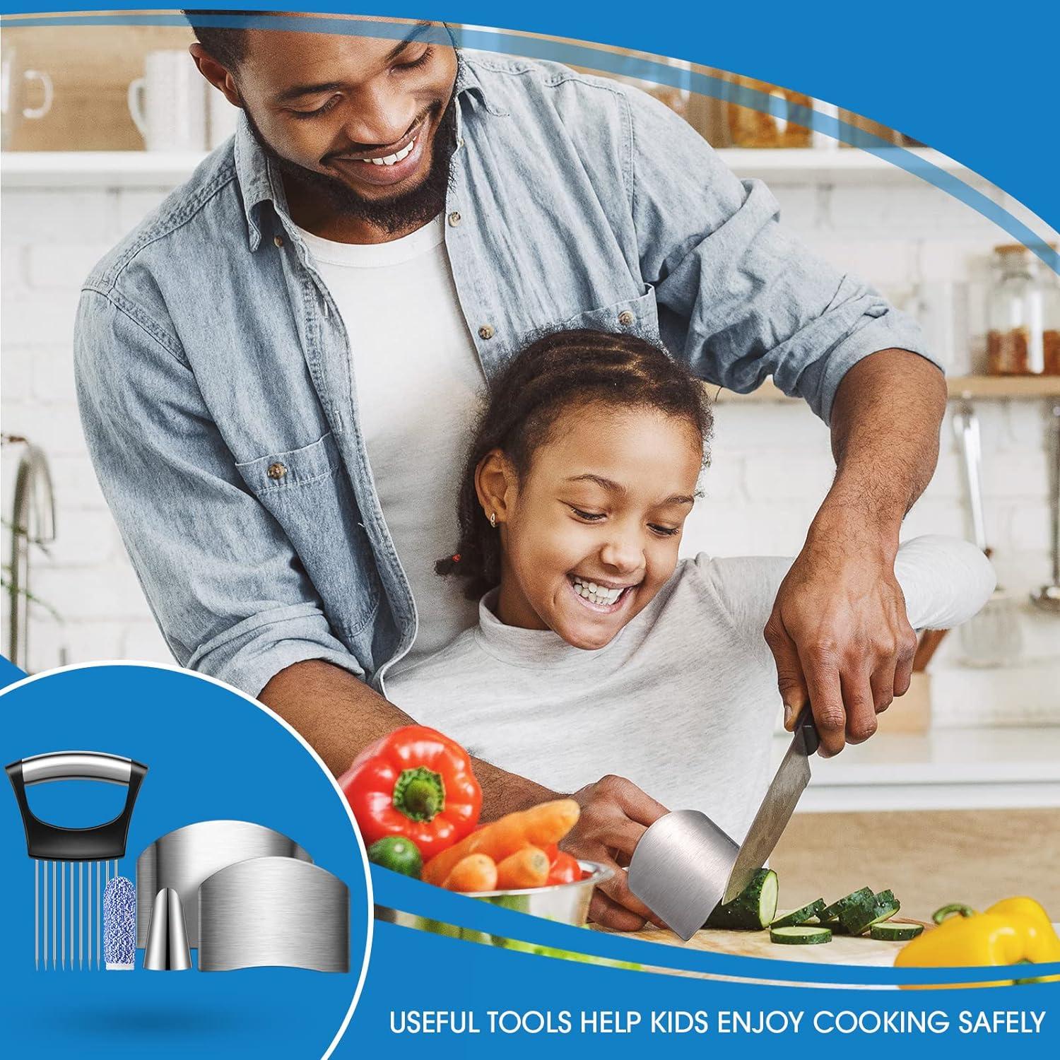 Juego de 9 Protectores de Dedos CHENGU Acero Inoxidable