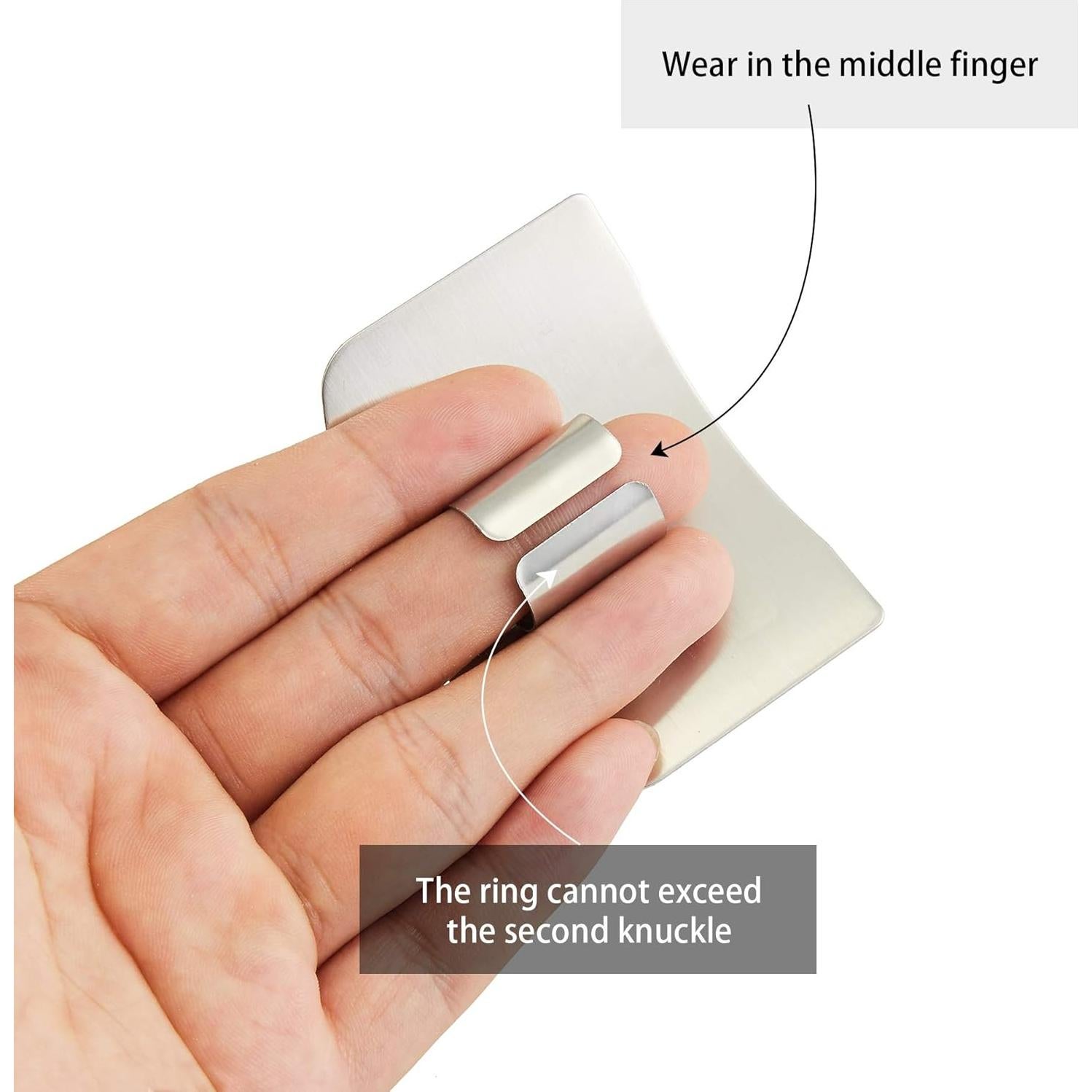 2 Protectores de Dedos de Acero Inoxidable para Cocina