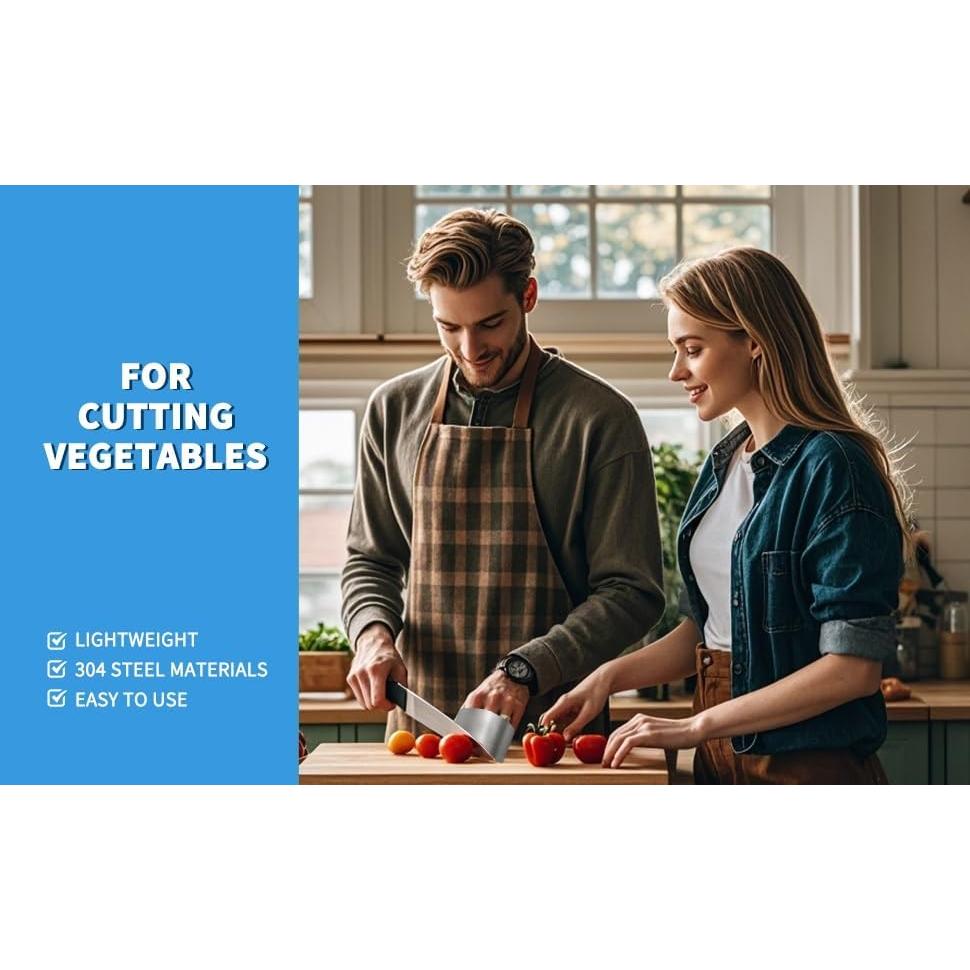 2 Protectores de Dedos de Acero Inoxidable para Cocina