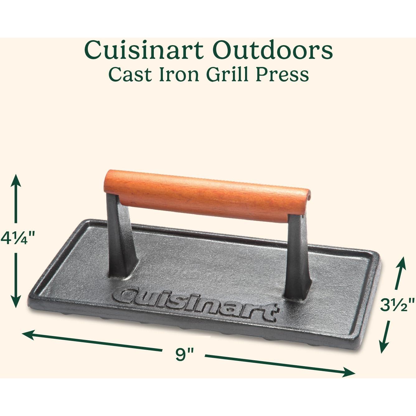 Prensa de Parrilla de Hierro Fundido Cuisinart 1.09 kg