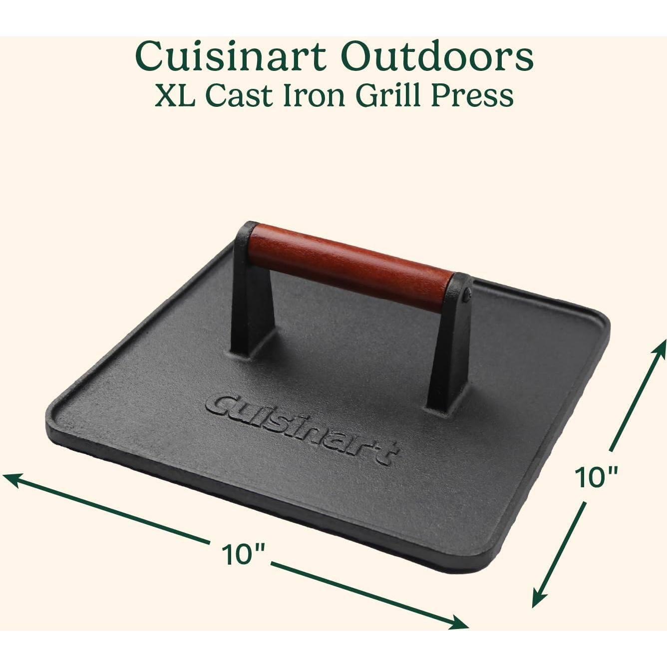 Prensa de Parrilla de Hierro Fundido Cuisinart XL 25.4cm
